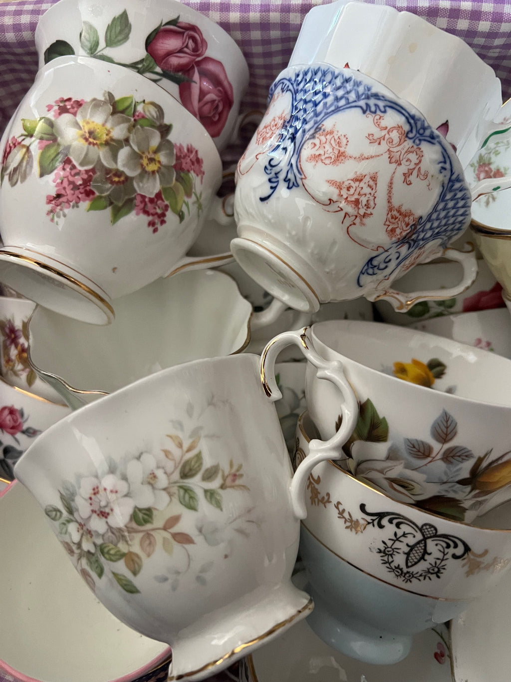 50 Vintage China Teacups. NO SAUCERS image 14