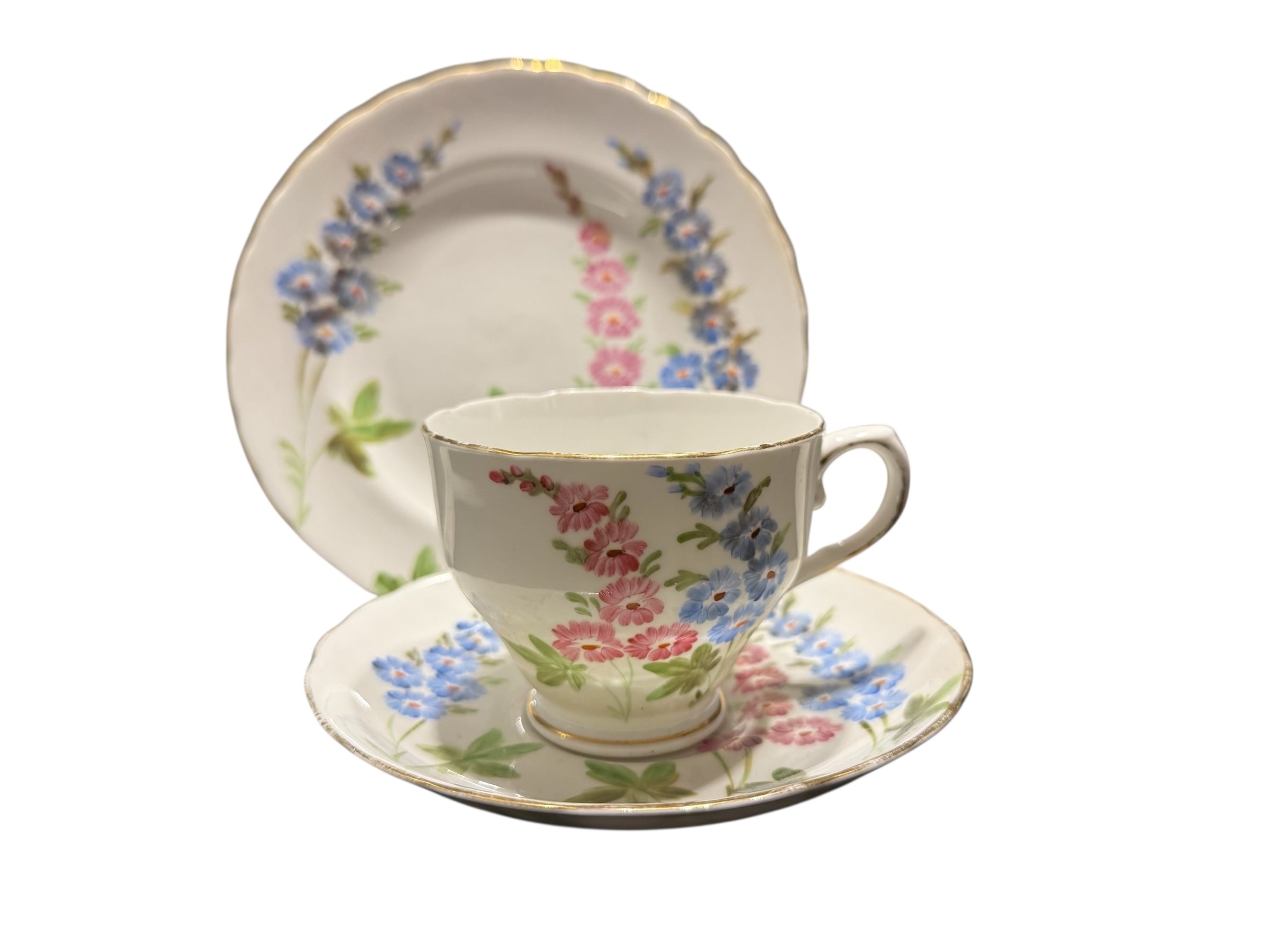 Tuscan English China milk & sugar. Handpainted.  image 7