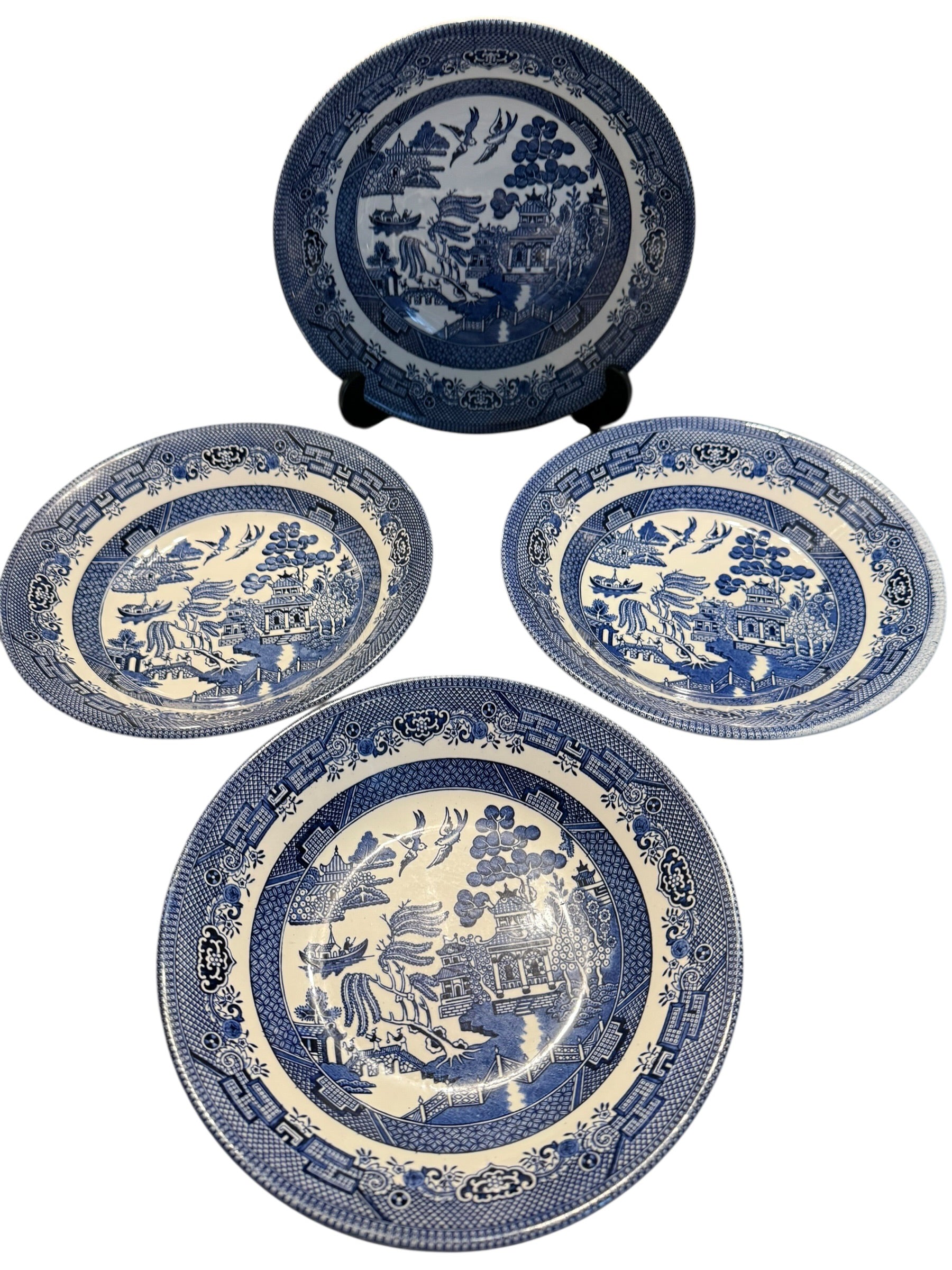 Old Willow. Set 4 Soup/Pasta Bowls image 3