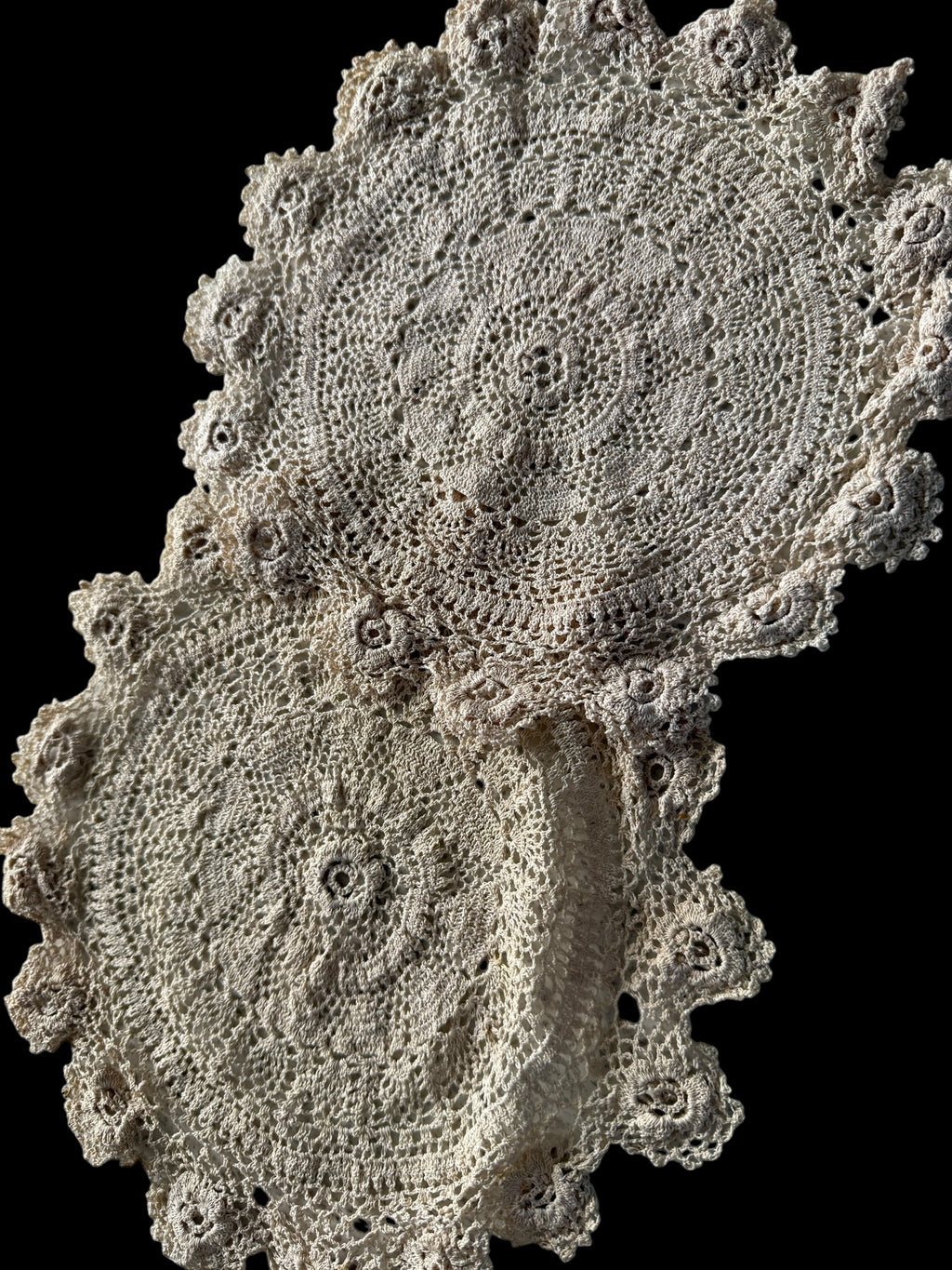 2 Matching vintage doilies.  image 5