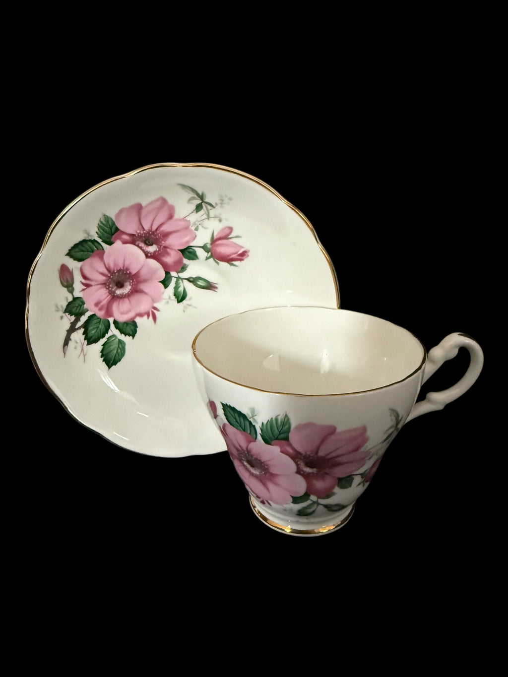 Vintage China Duo. Pink Rose  image 3