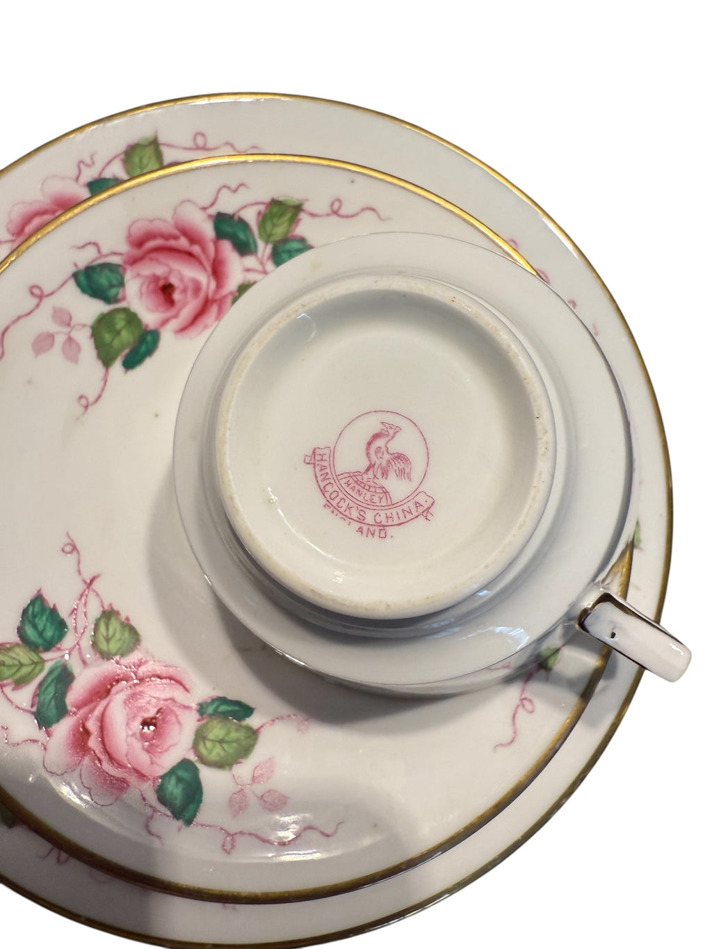 Antique teacup trio. Hancocks Of England image 8