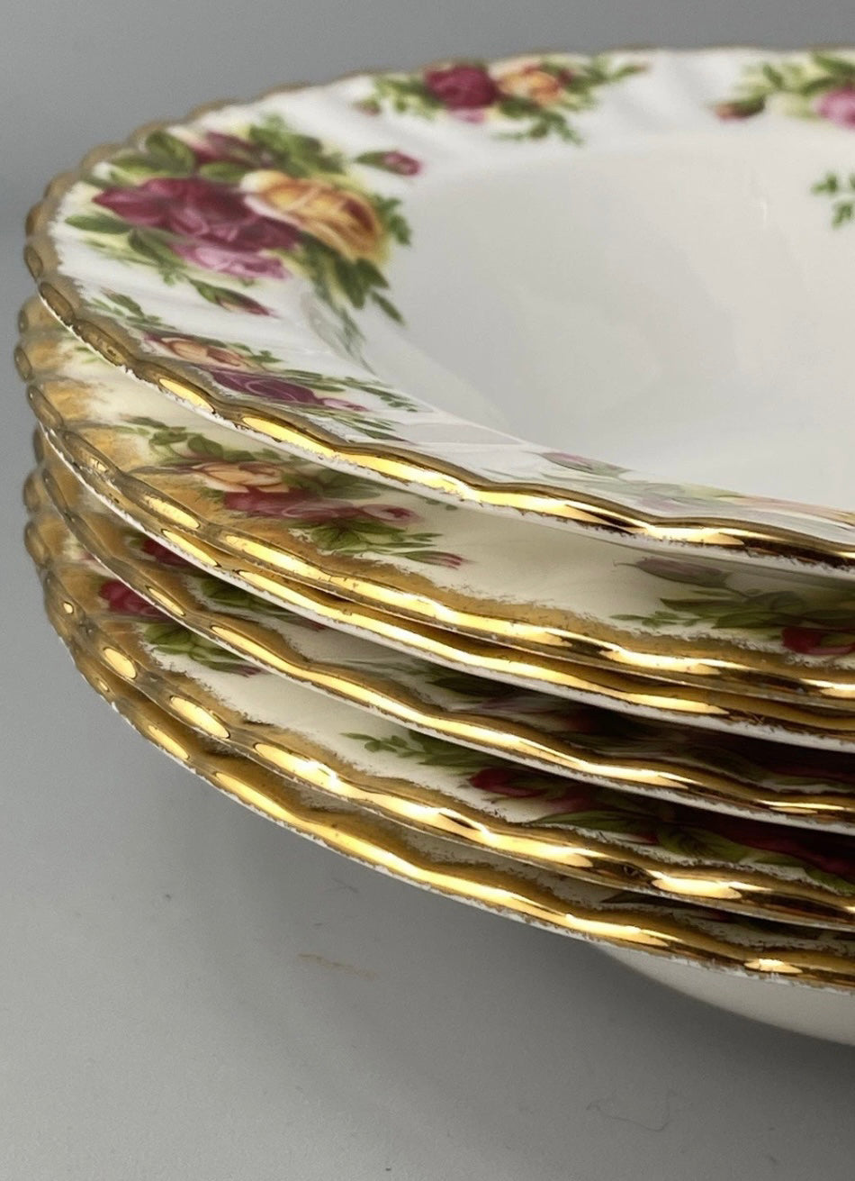 Old Country Roses. Set 6 Royal Albert Soup Bowls image 2