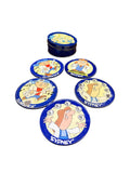 Set of 5 Vintage Tetley Tea Folk Coasters  image 0