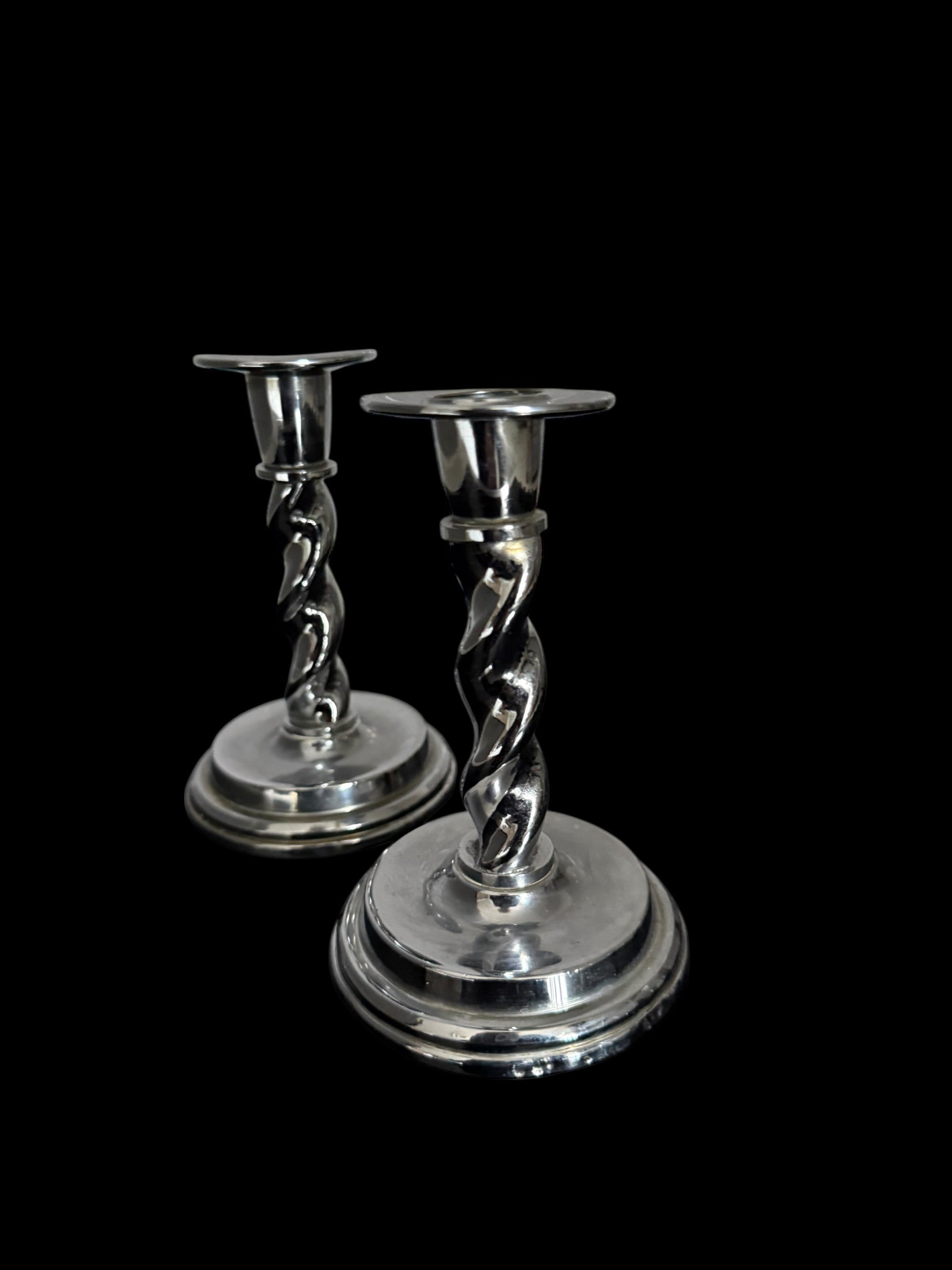 Pair of Heavy Quality Candlesticks image 4