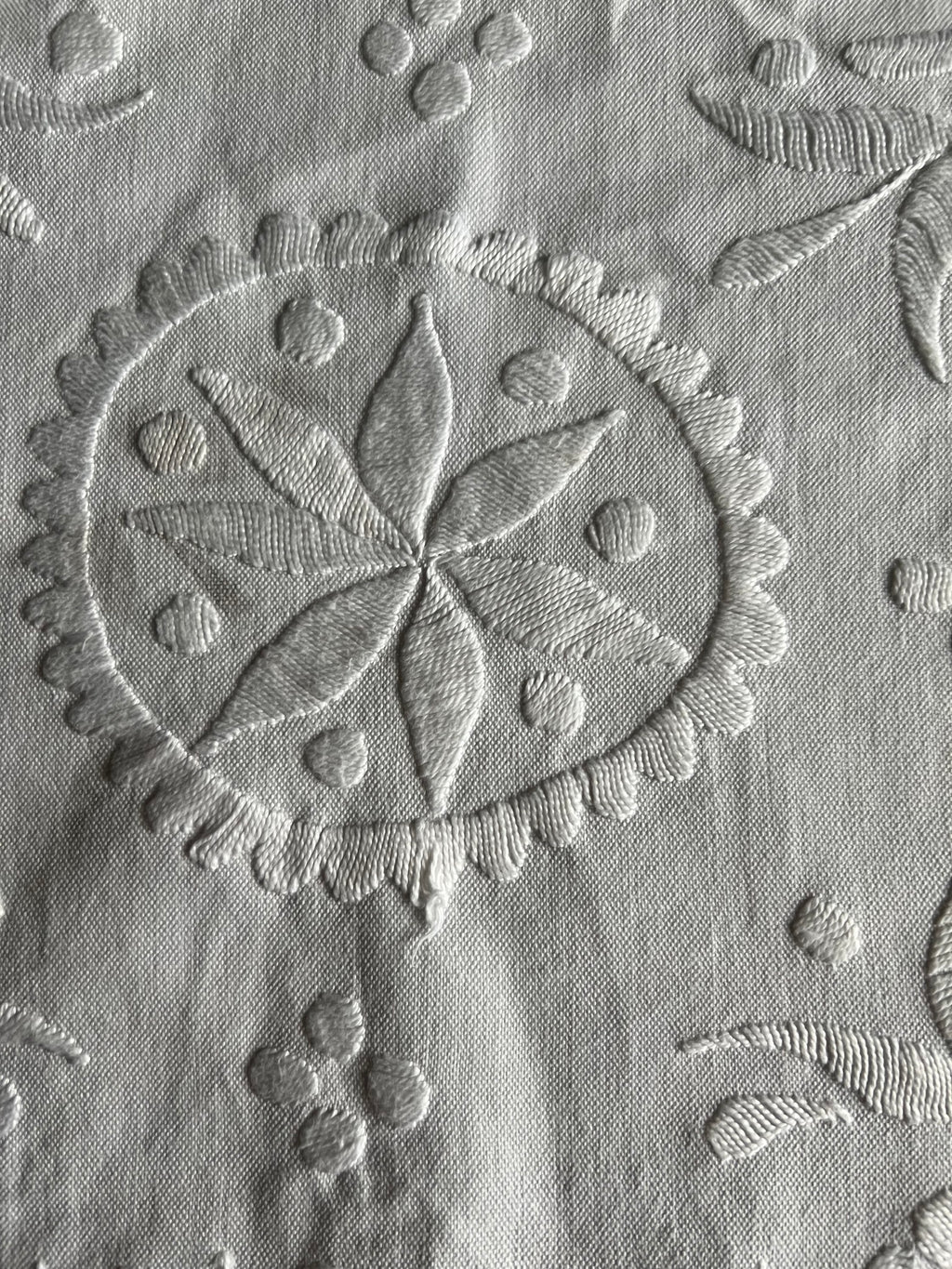 Vintage cotton lace table square image 5