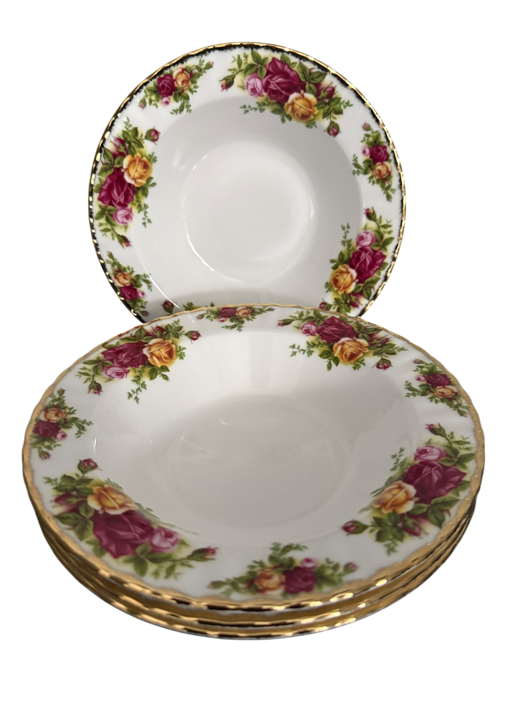 Old Country Roses. Set 6 Royal Albert Soup Bowls image 4