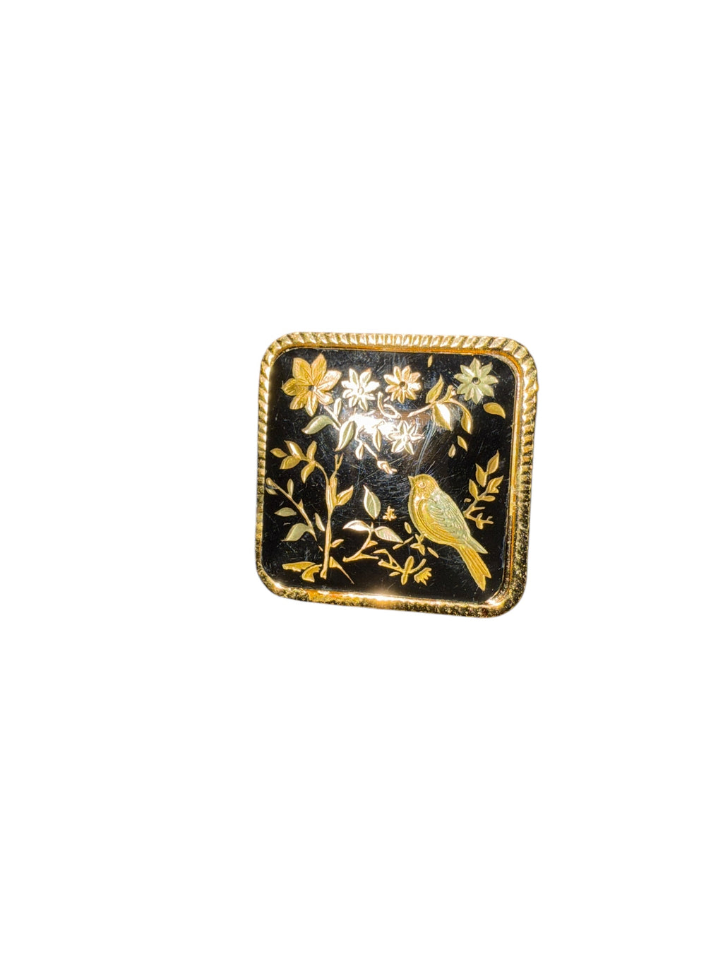 Vintage Brooch. Bird in Frame image 1
