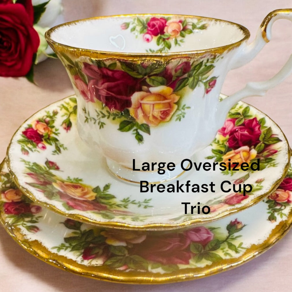 Large Oversized Breakfast Cup  Old Country Roses Roses  image 0