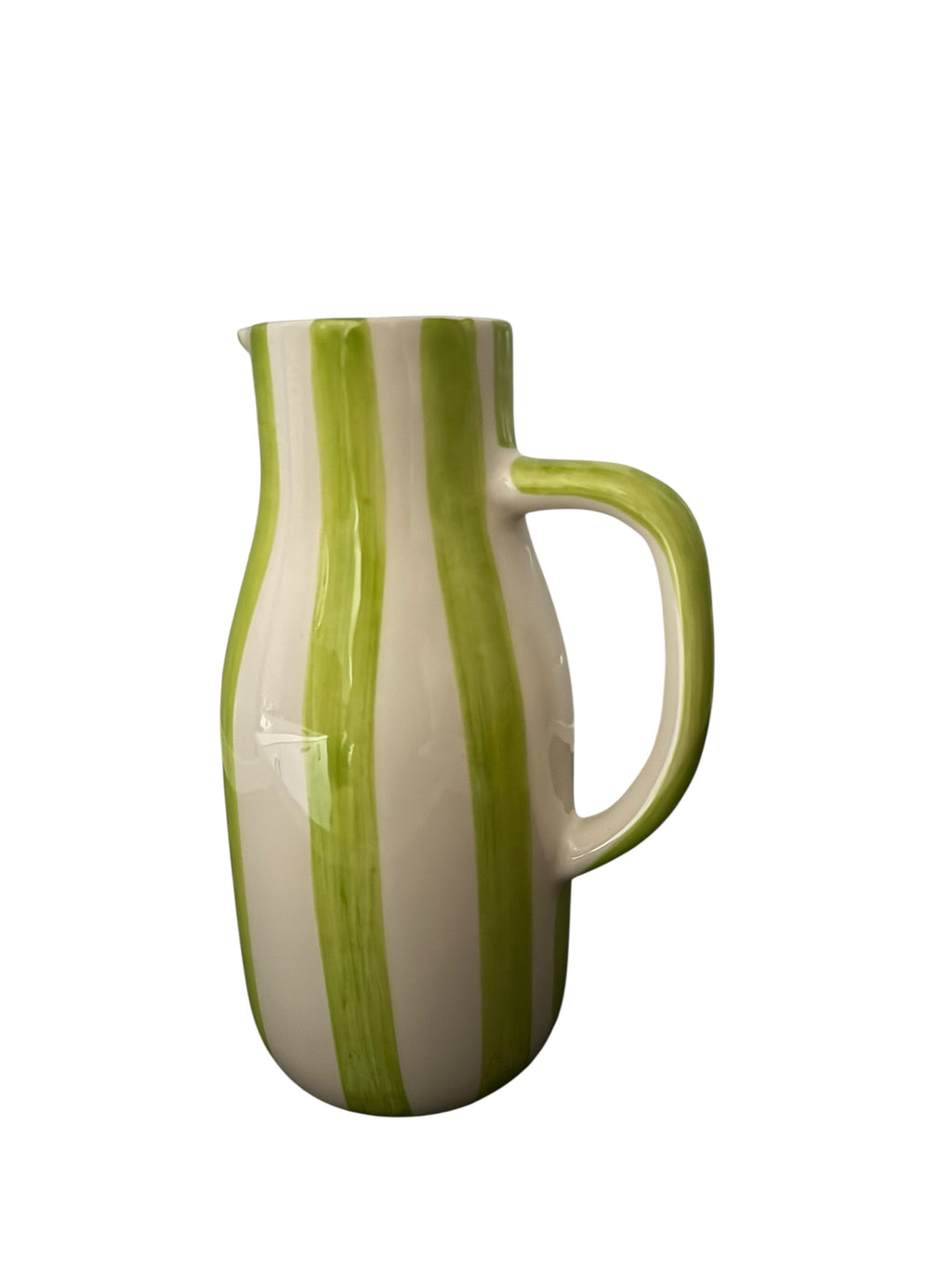 Brand New. Tall Green Stripe Vase.  image 5