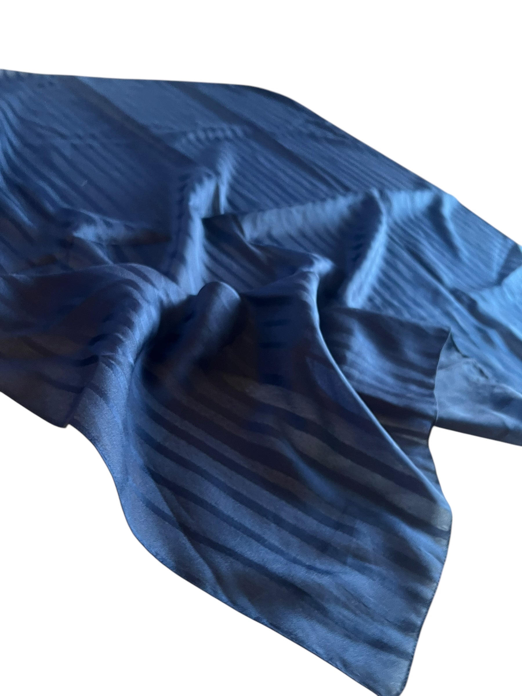 Classic Italian navy blue design Vintage Scarf.  image 5