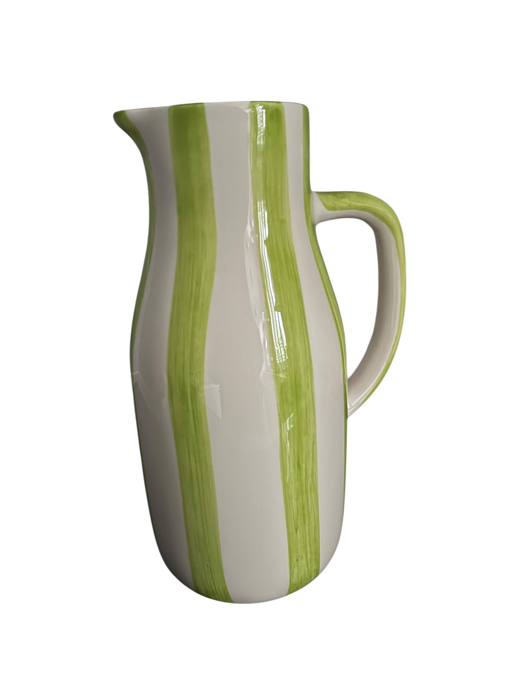 Brand New. Tall Green Stripe Vase.  image 6