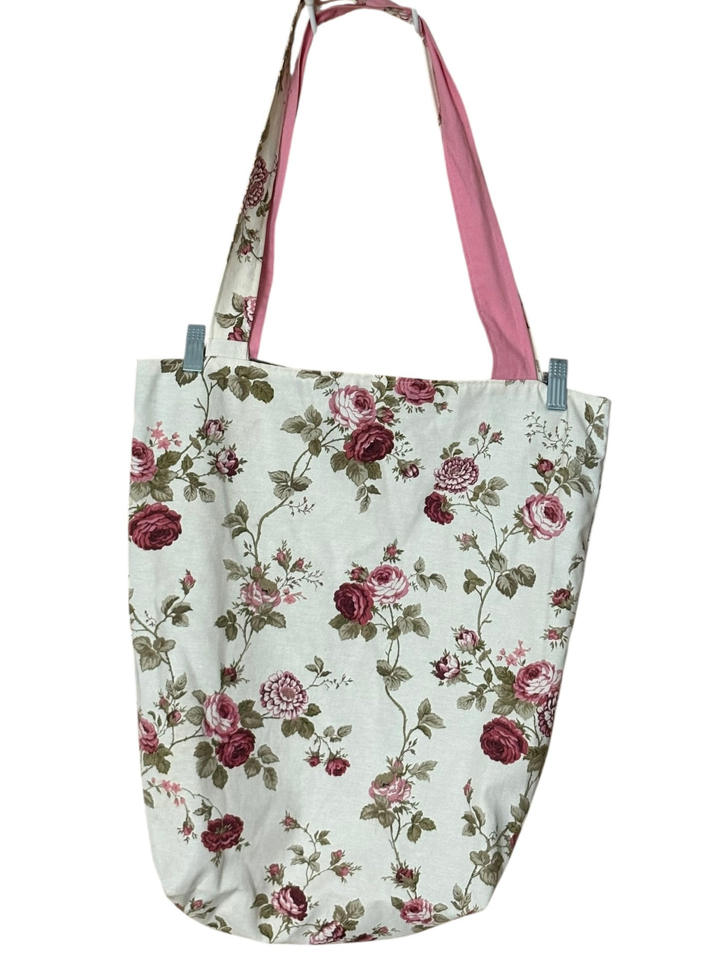 Handmade Pink Rose Garden Design Tote image 0