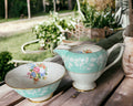 Bone china creamer jug & bowl image 0