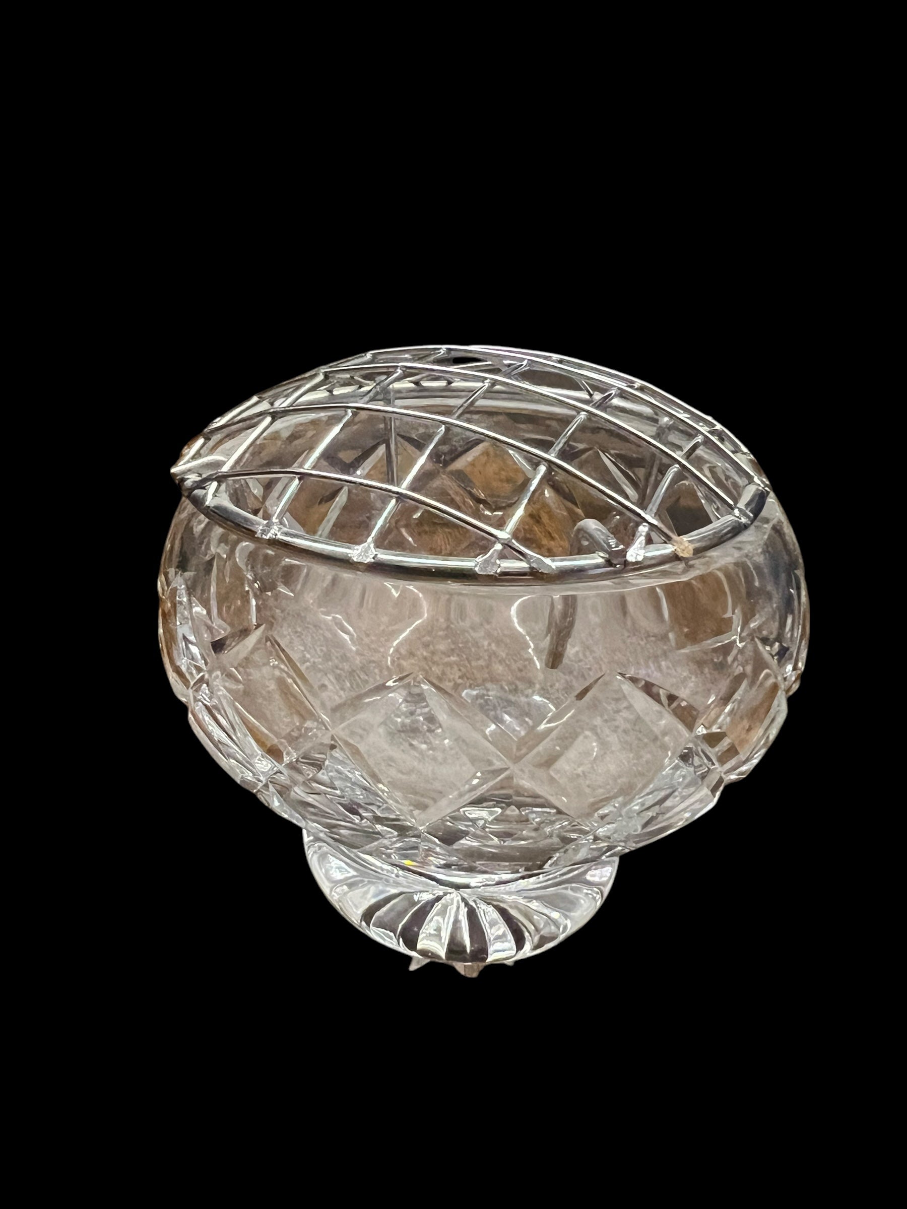Vintage Glass Rose Bowl image 1
