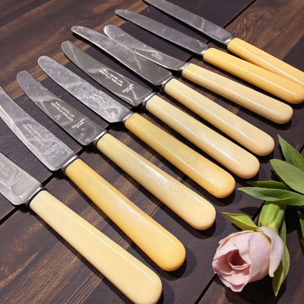 Vintage Cutlery 9 Butter Knives image 0