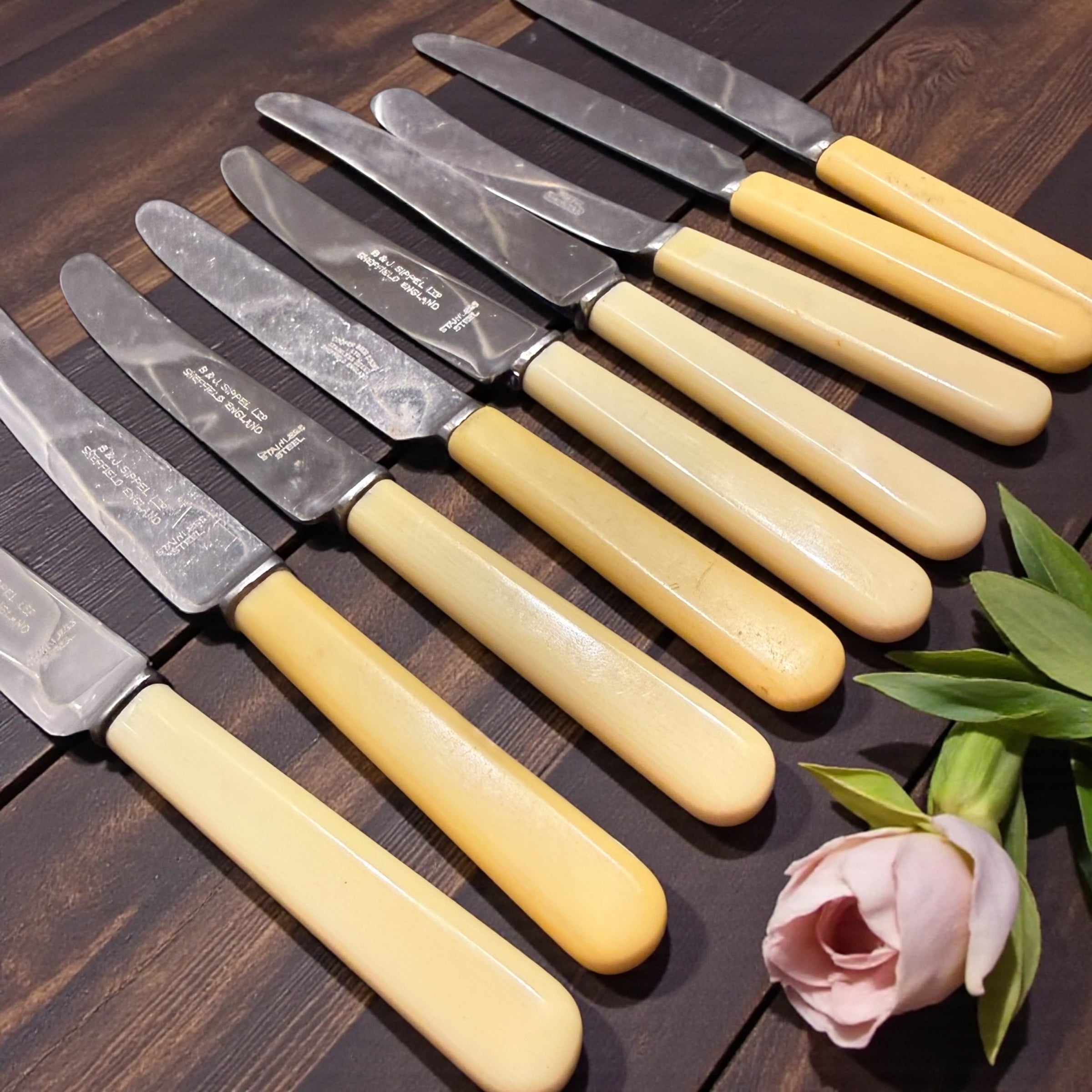 Vintage Cutlery 9 Butter Knives image 0