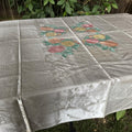 Silk Screen Print Vintage Tablecloth  image 0