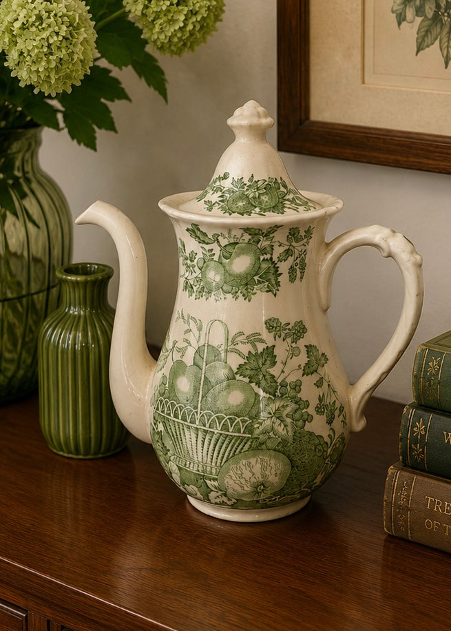 Masons Platter. ‘Fruit Basket’ Coffee Pot