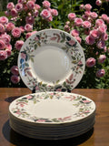 Wedgwood Bone China Hathaway Rose Set Of 8 Dinner Plates image 0