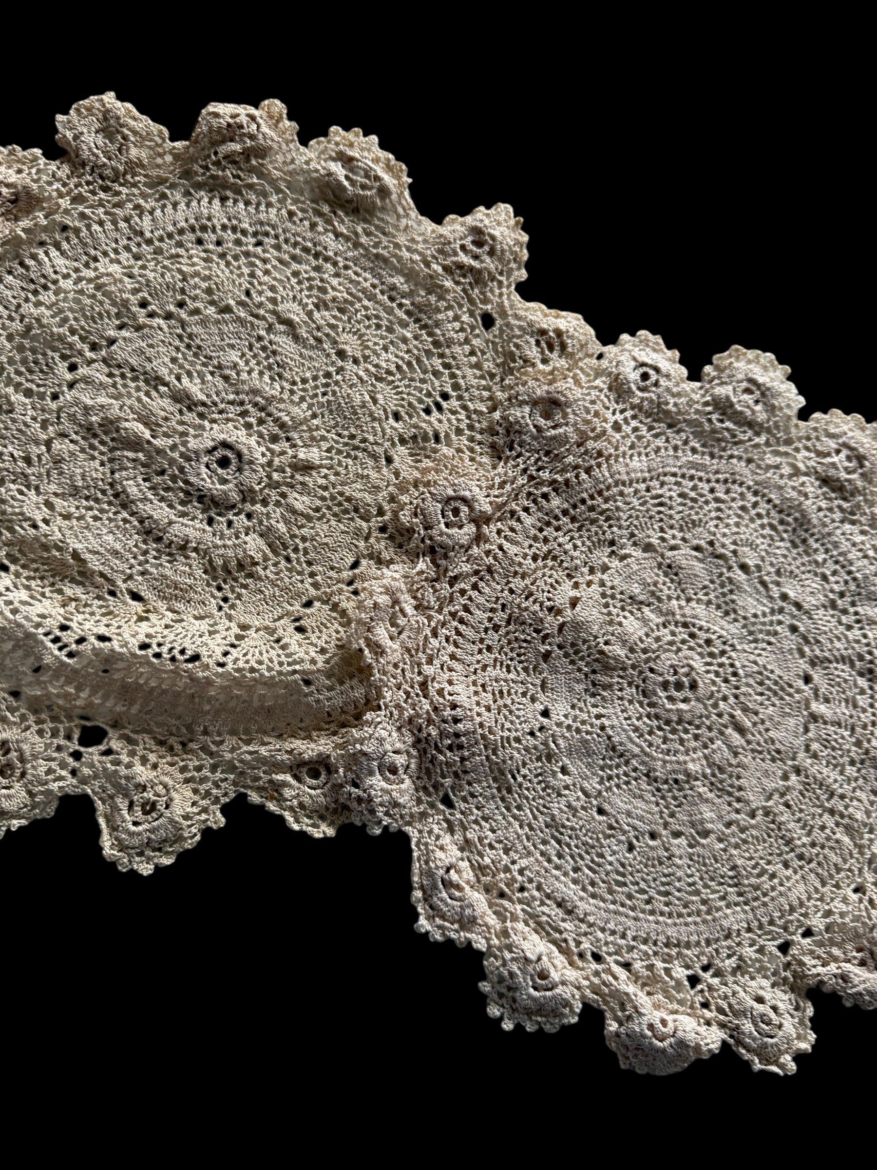 2 Matching vintage doilies.  image 3