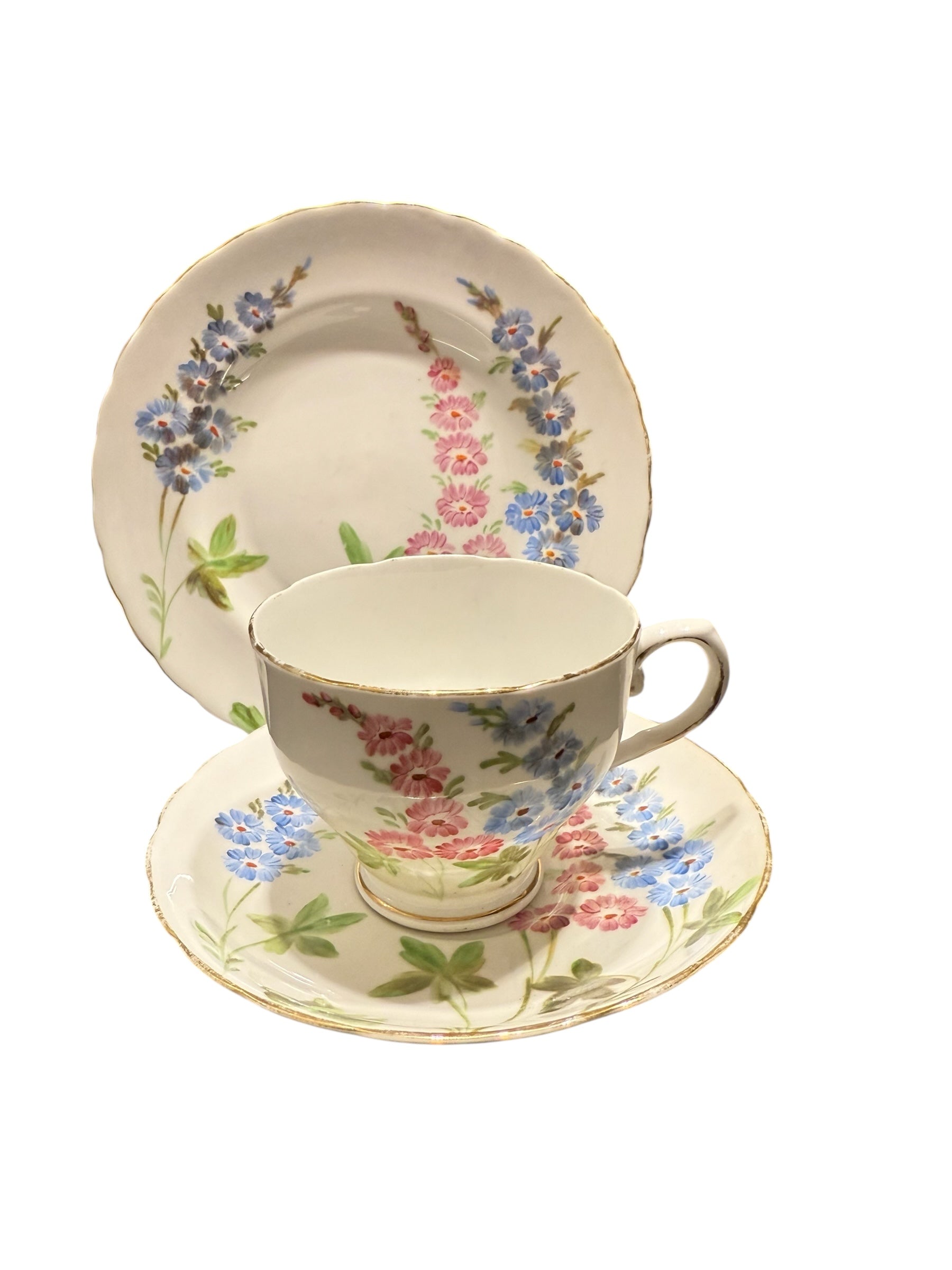 Tuscan English China milk & sugar. Handpainted.  image 5