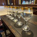 Vintage Wine Goblet Glasses. Set 6 image 0