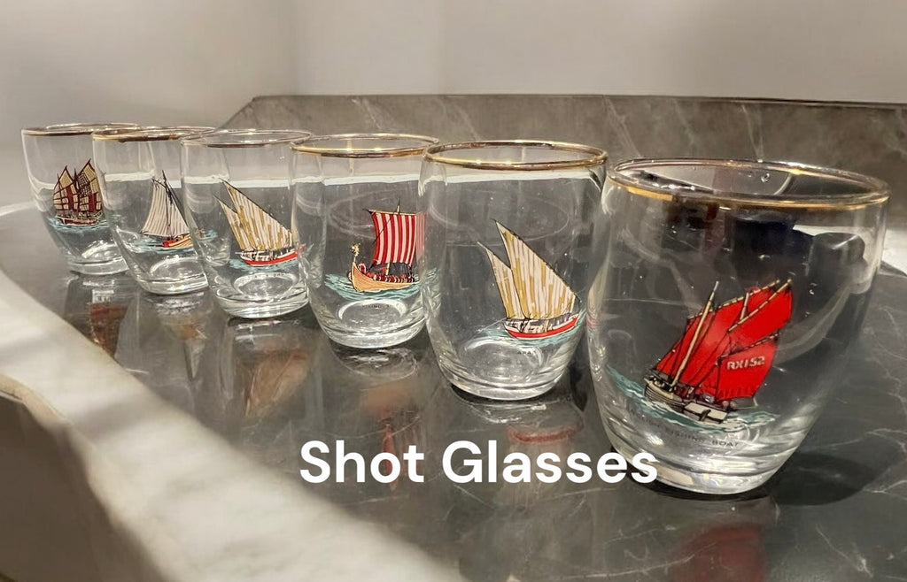 Set 6 Vintage Shot Glasses.  image 0
