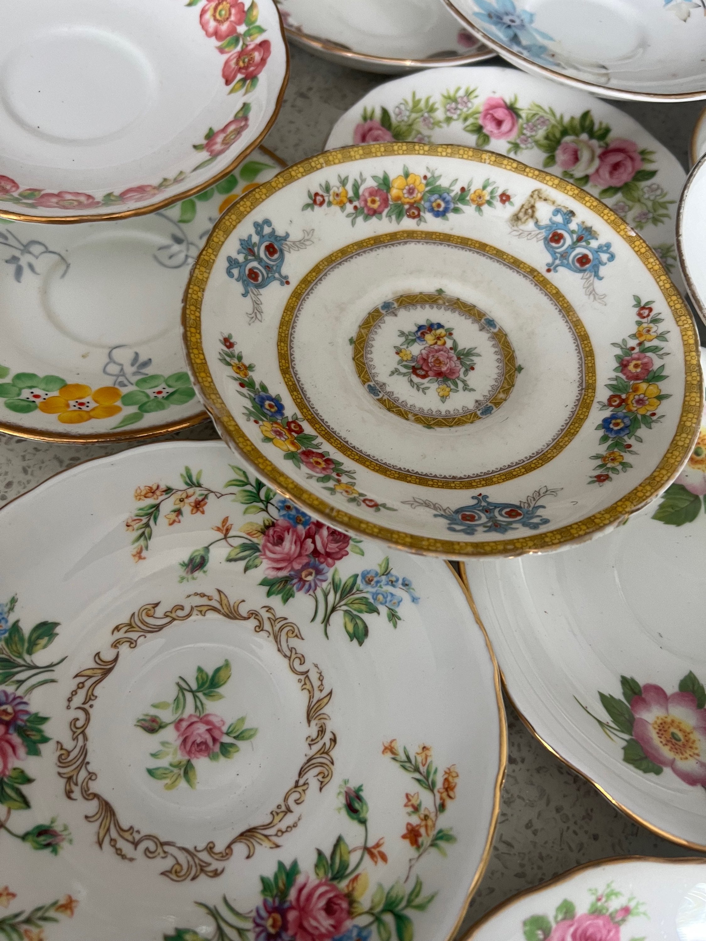 X 50 Vintage China Saucers.  image 0