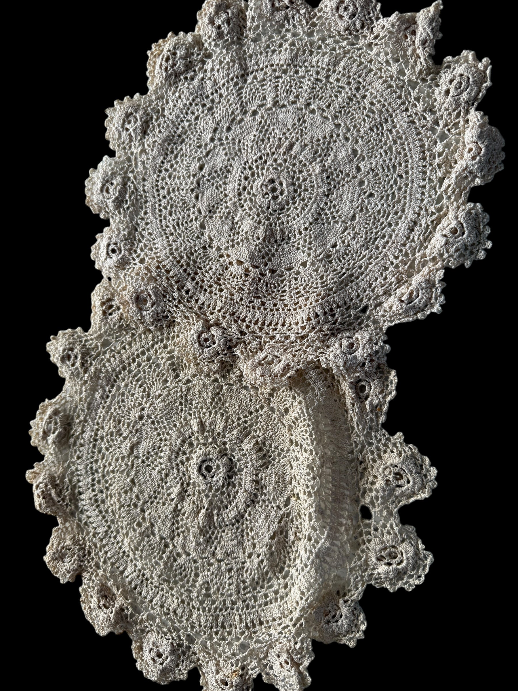 2 Matching vintage doilies.  image 1