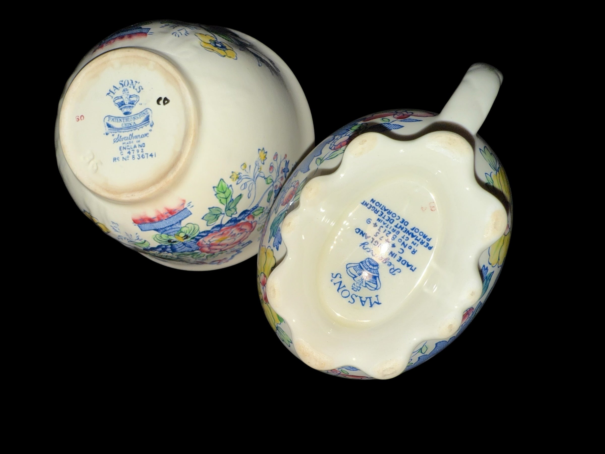 Masons. Regency. Creamer Jug & Bowl.  image 2