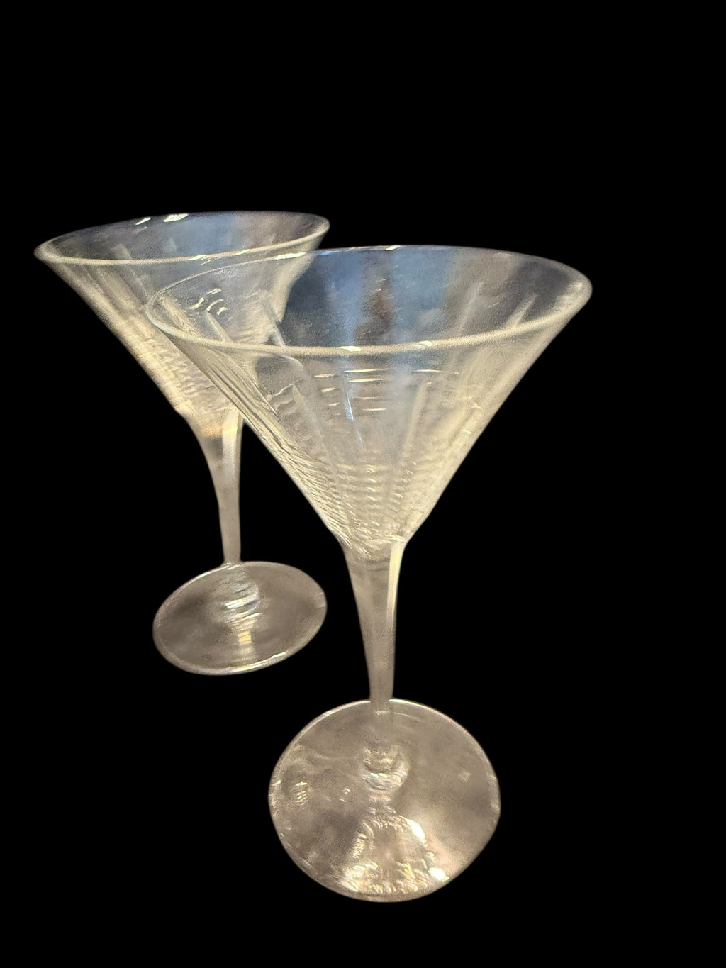 Set 2 Vintage Shot Crystal Glasses. Stemmed image 1