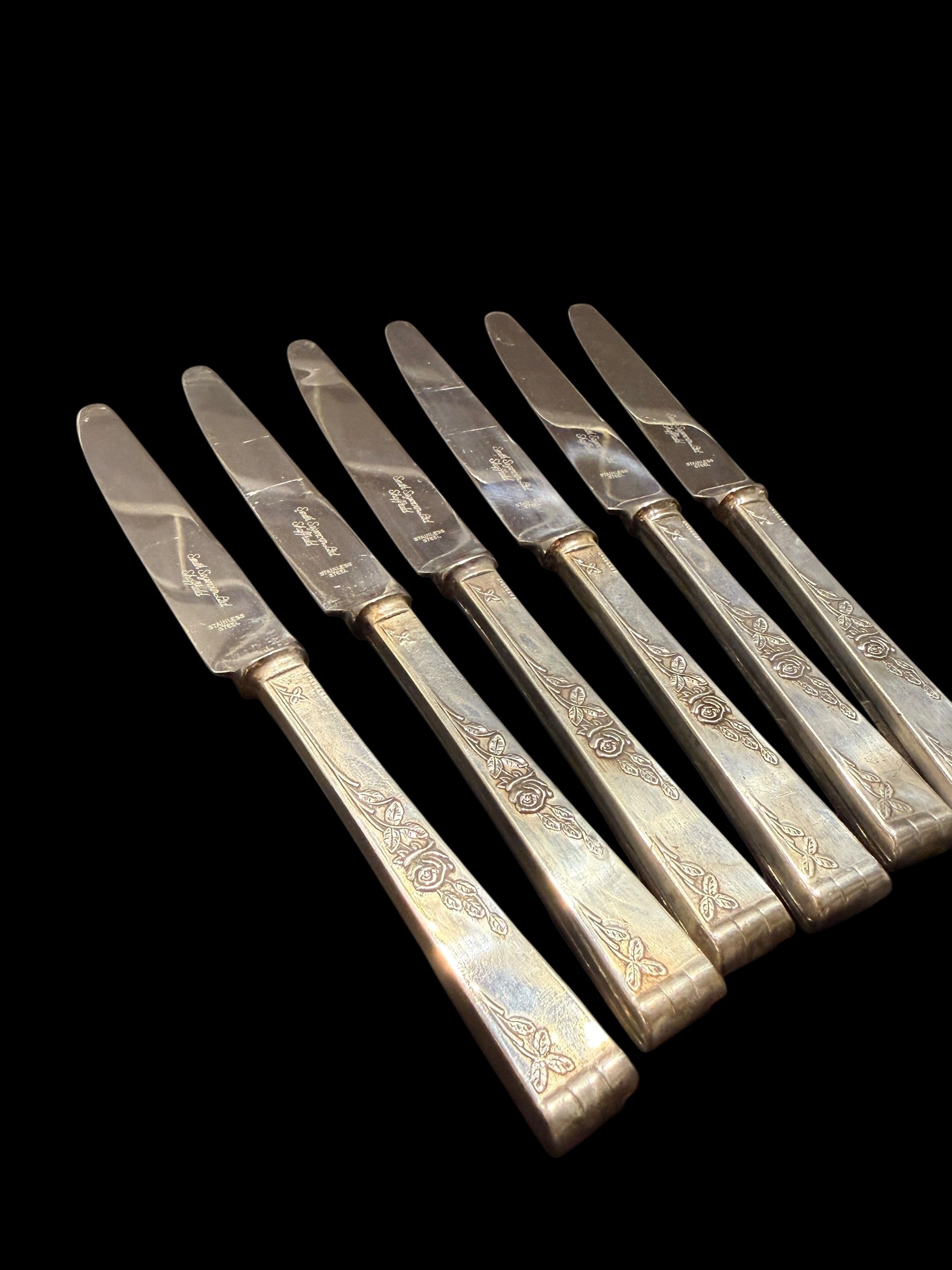 Smith Seymour of Sheffield Vintage Cutlery. Set 6 Knives image 6