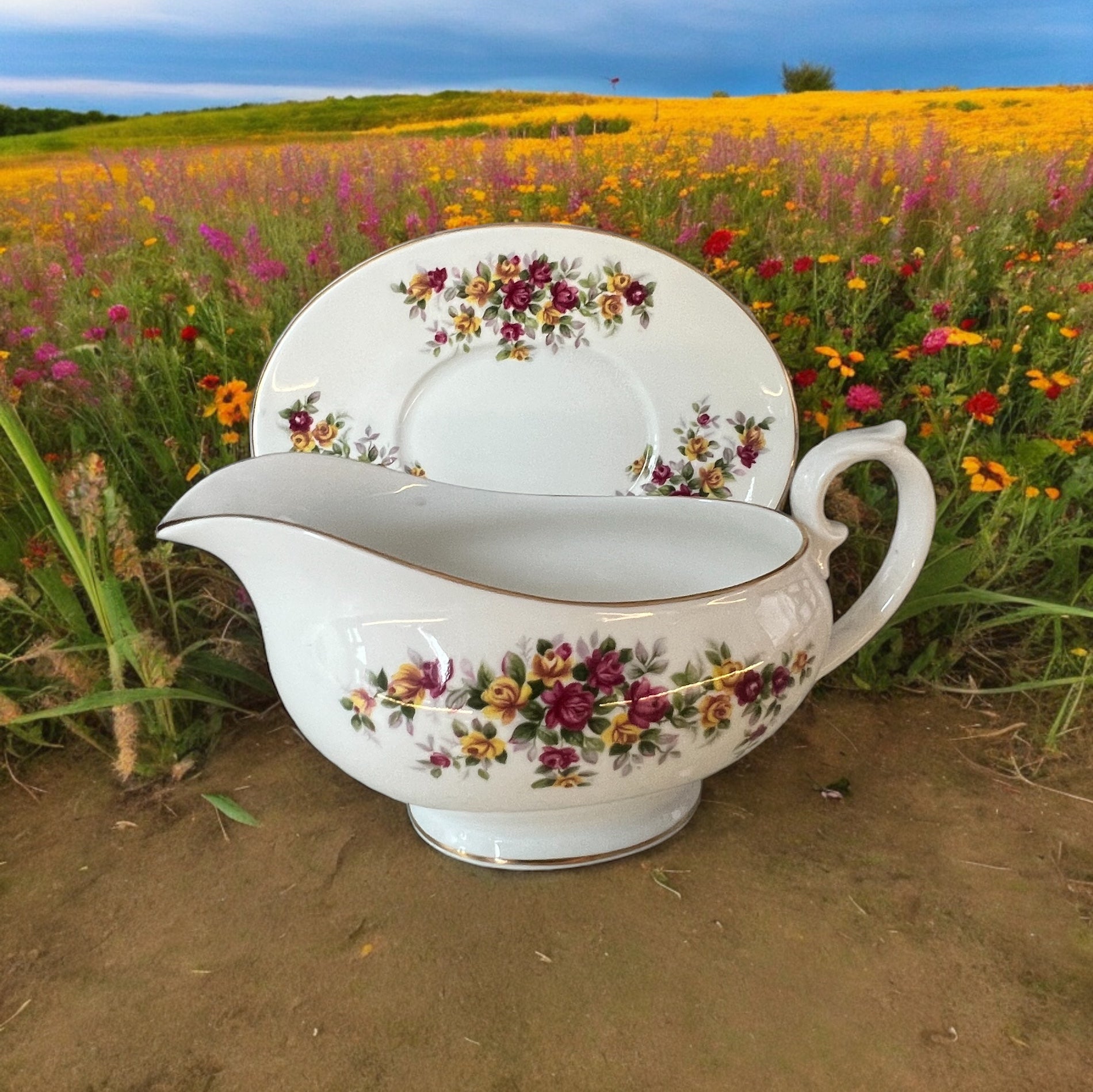 Vintage China Sauce Boat image 0