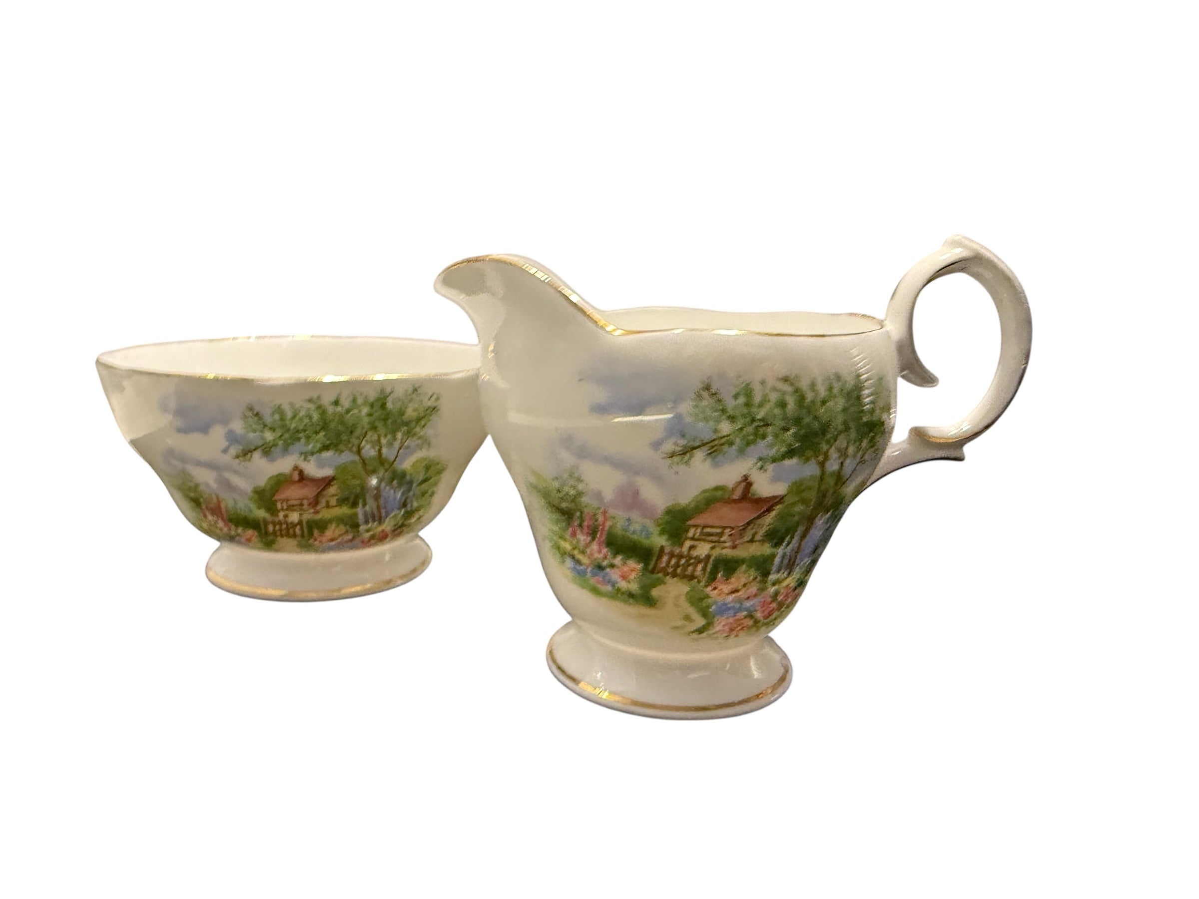 Queen Anne China Milk Jug & Sugar Bowl image 4