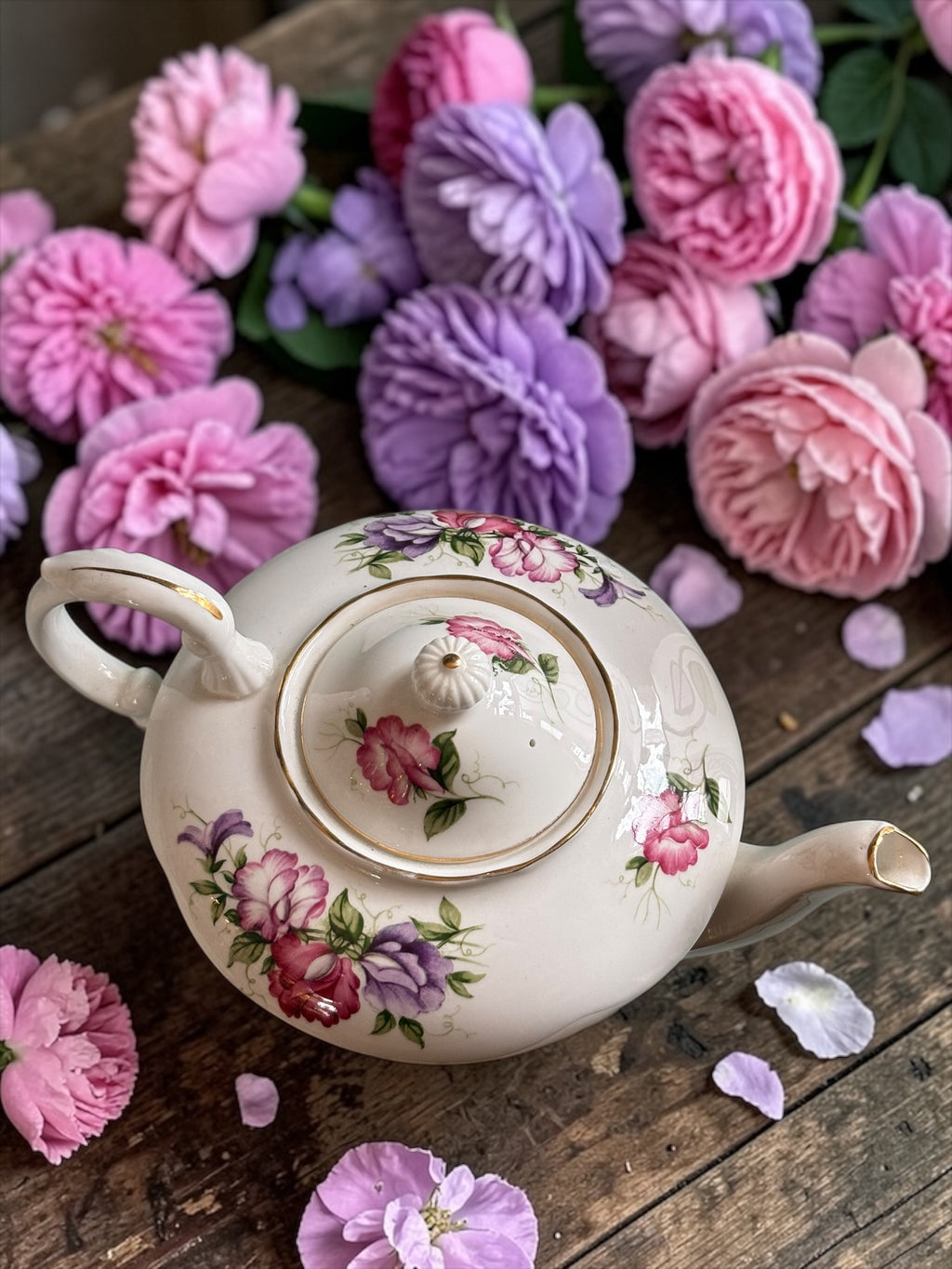 Vintage Floral Teapot  image 1