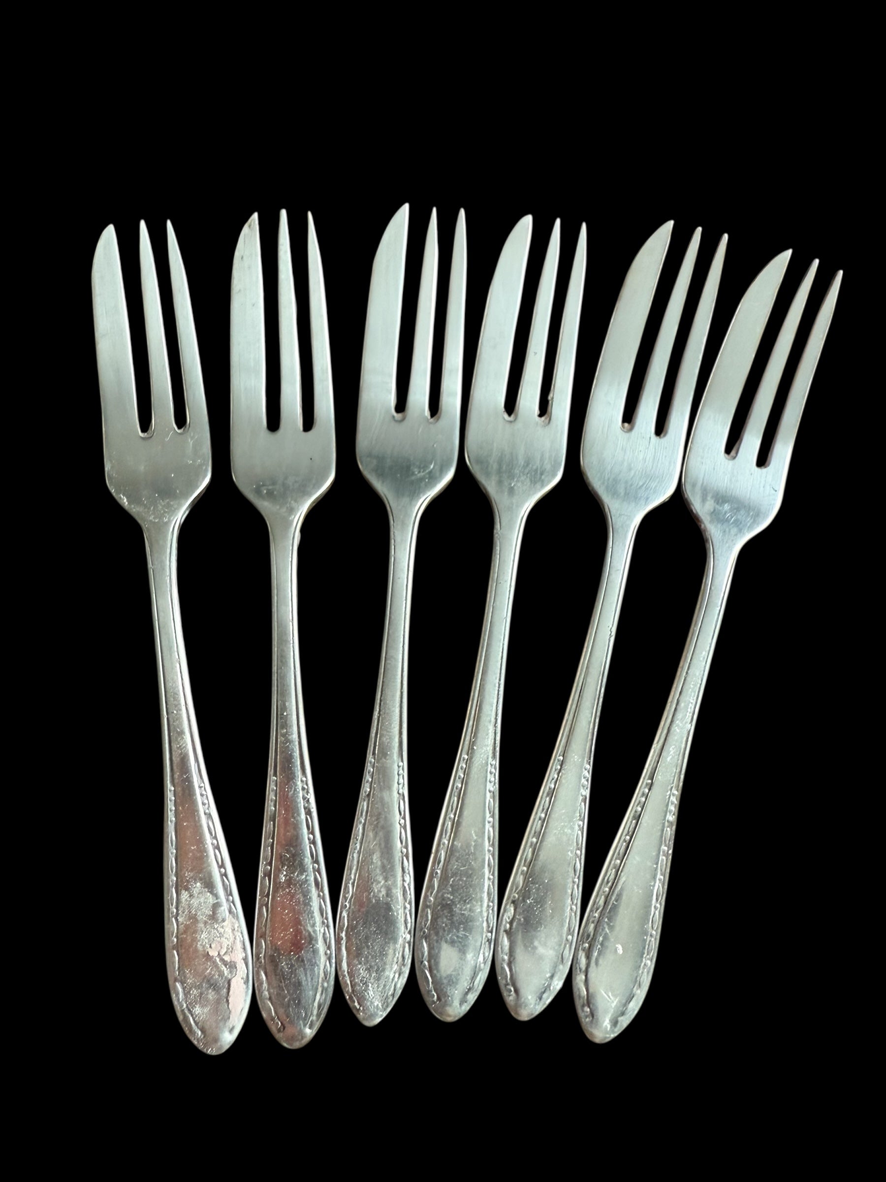 Set 6 Vintage Pastry/Cake Forks image 4