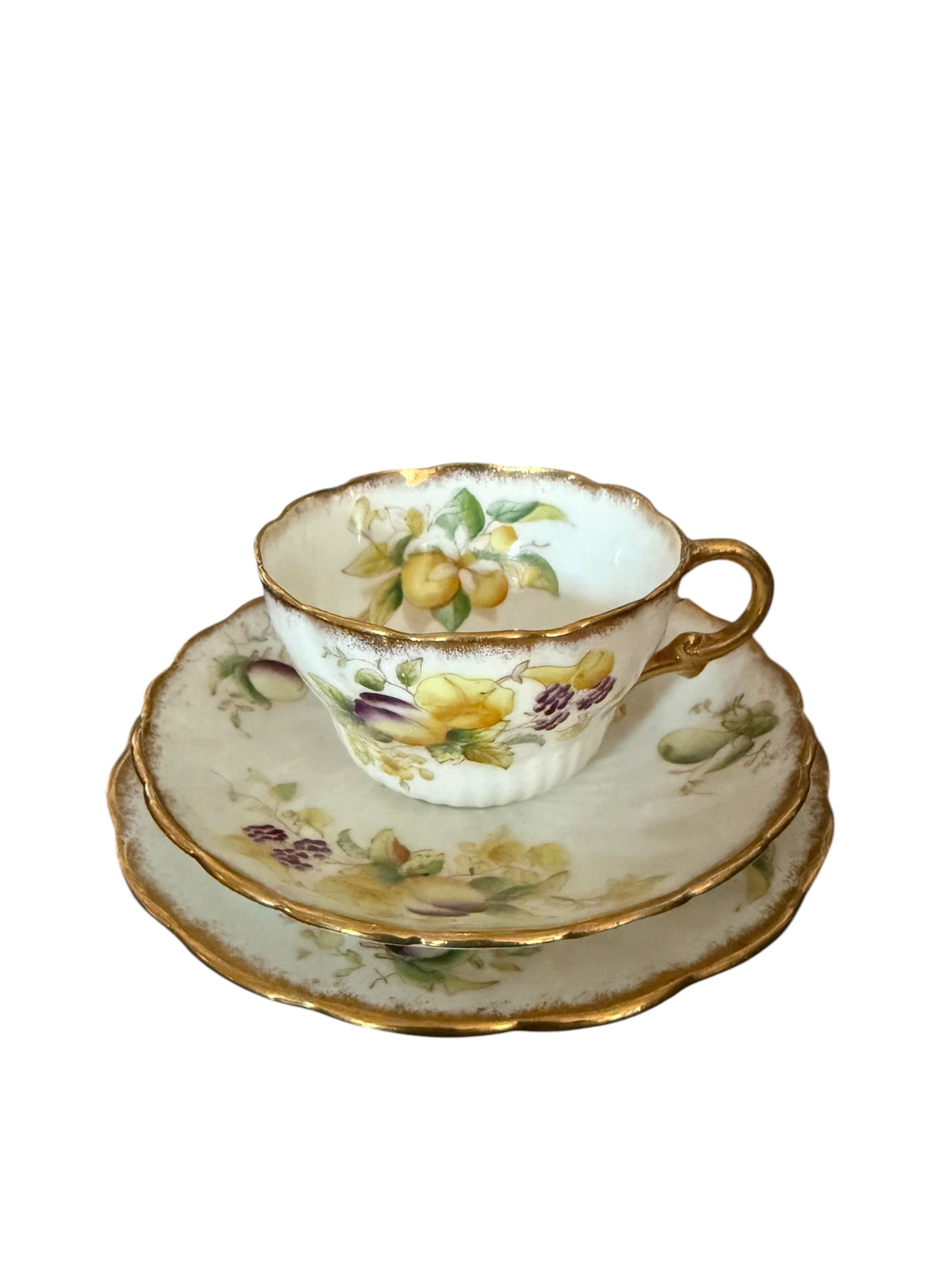 Antique China Trio Fruits  image 1