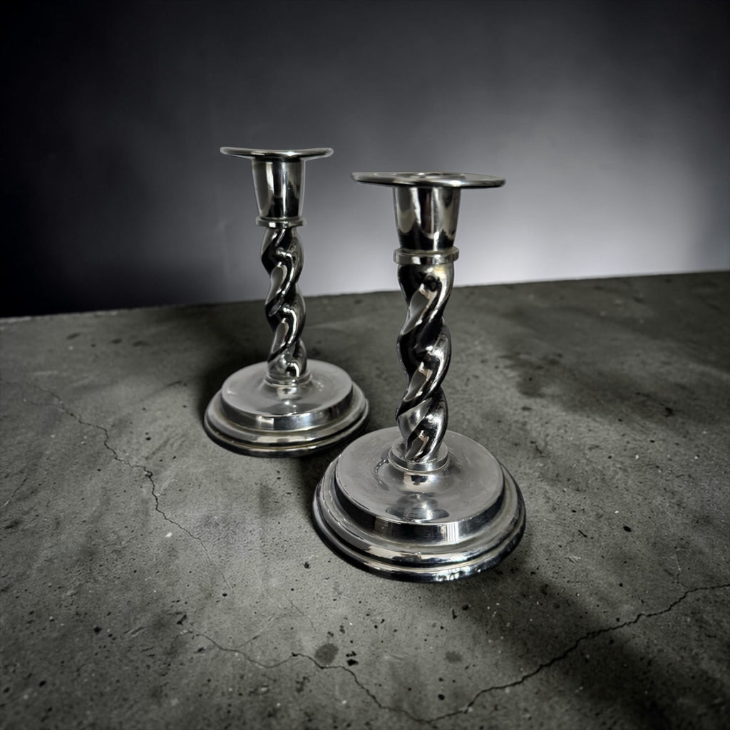 Pair of Heavy Quality Candlesticks image 1
