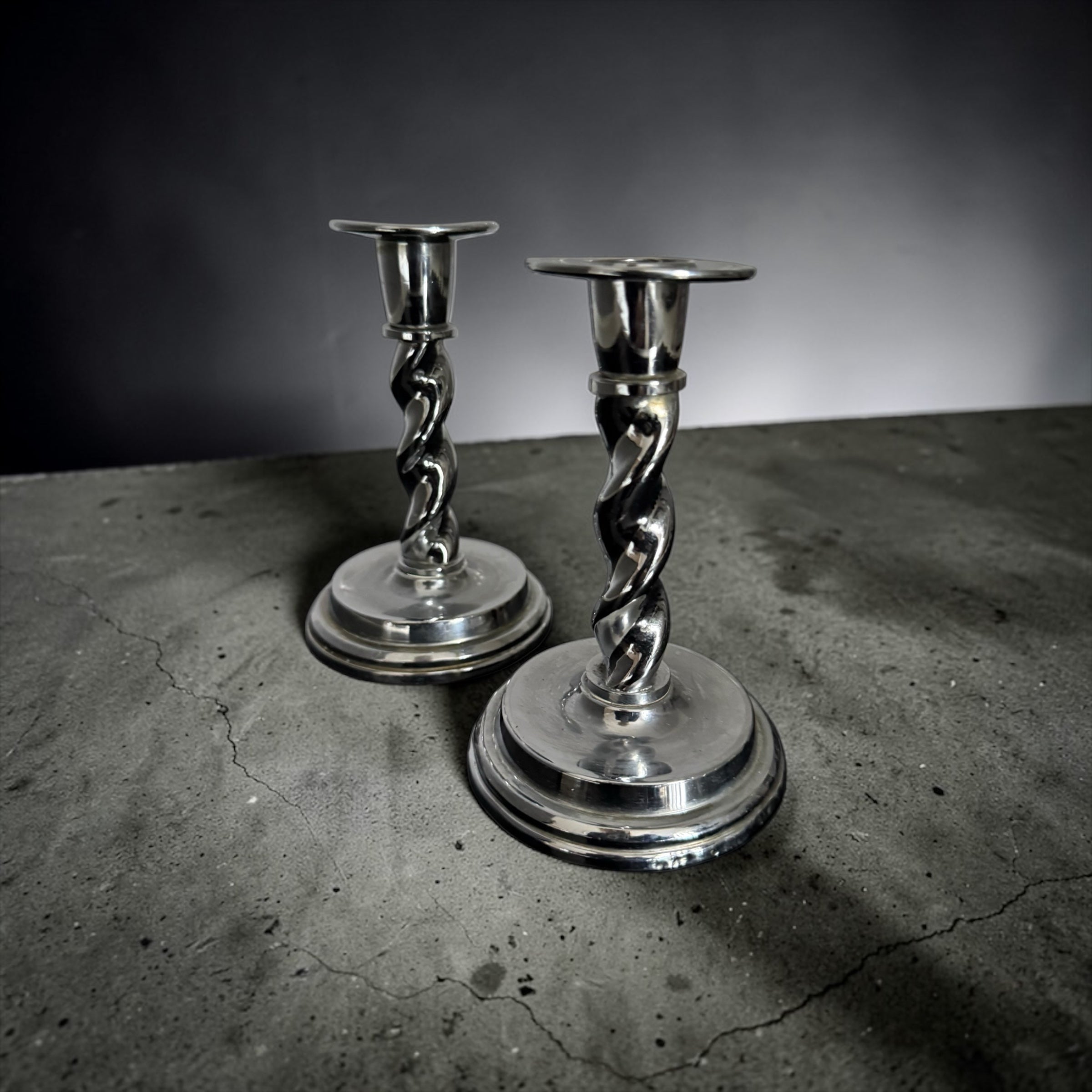 Pair of Heavy Quality Candlesticks image 1