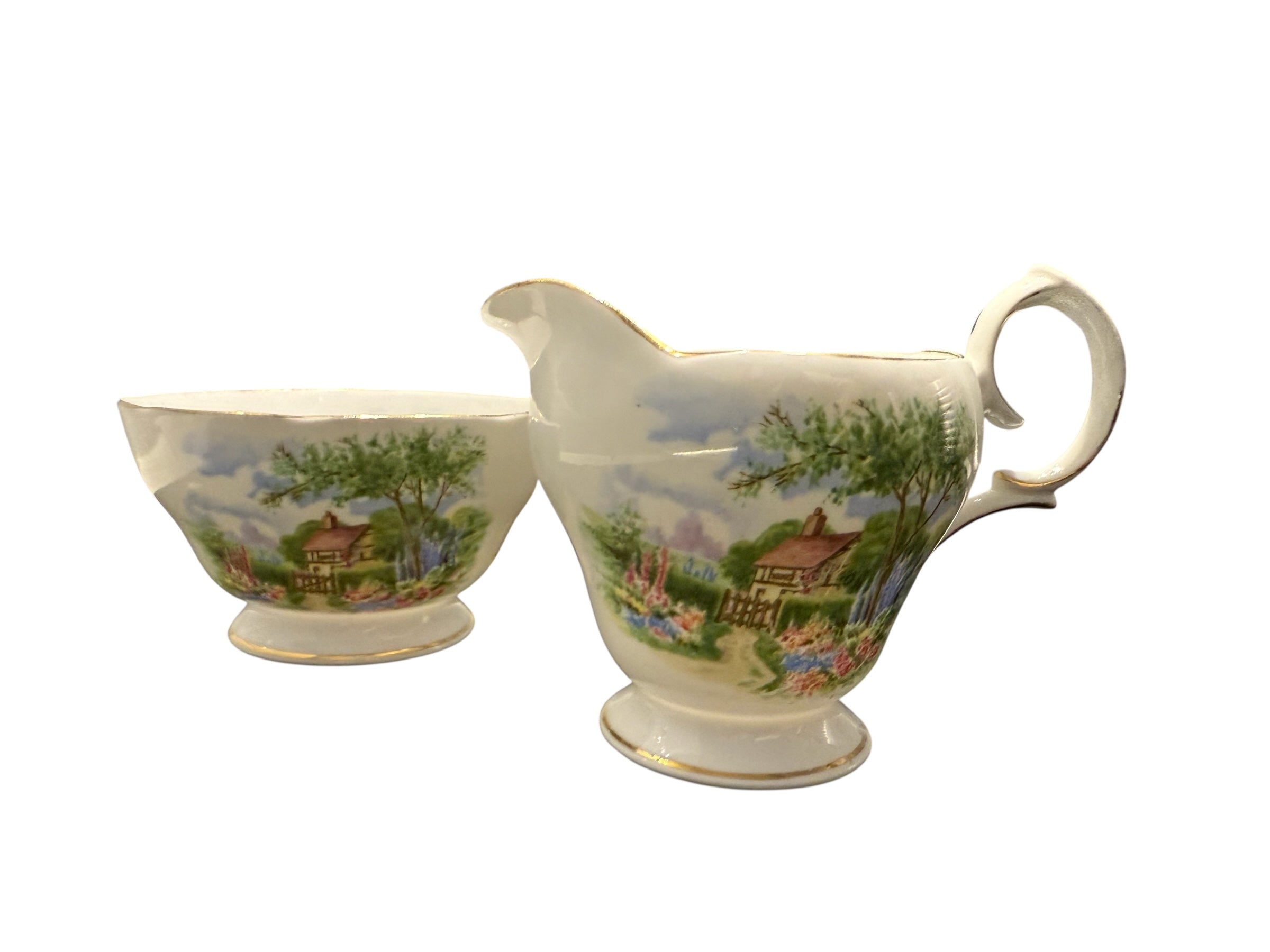 Queen Anne China Milk Jug & Sugar Bowl image 6