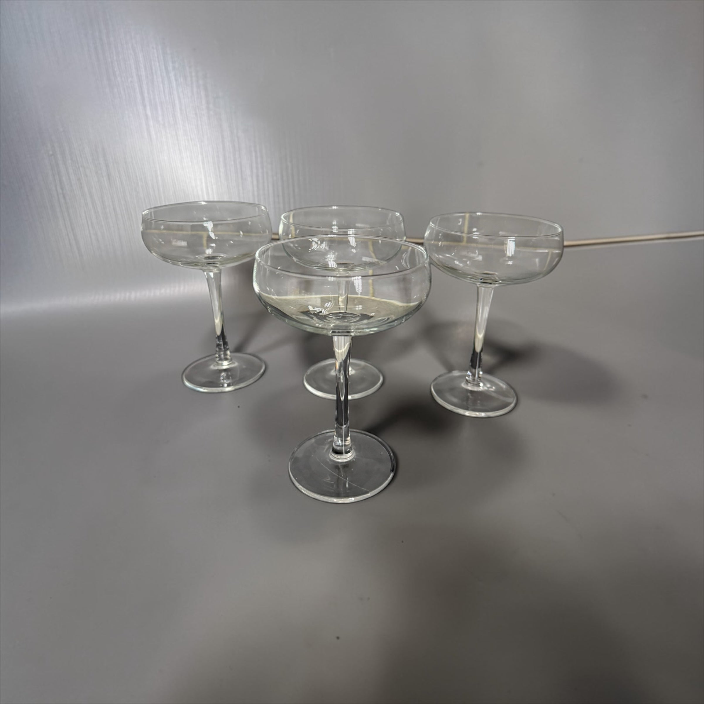 4 Tall Champagne Coupes.  image 0