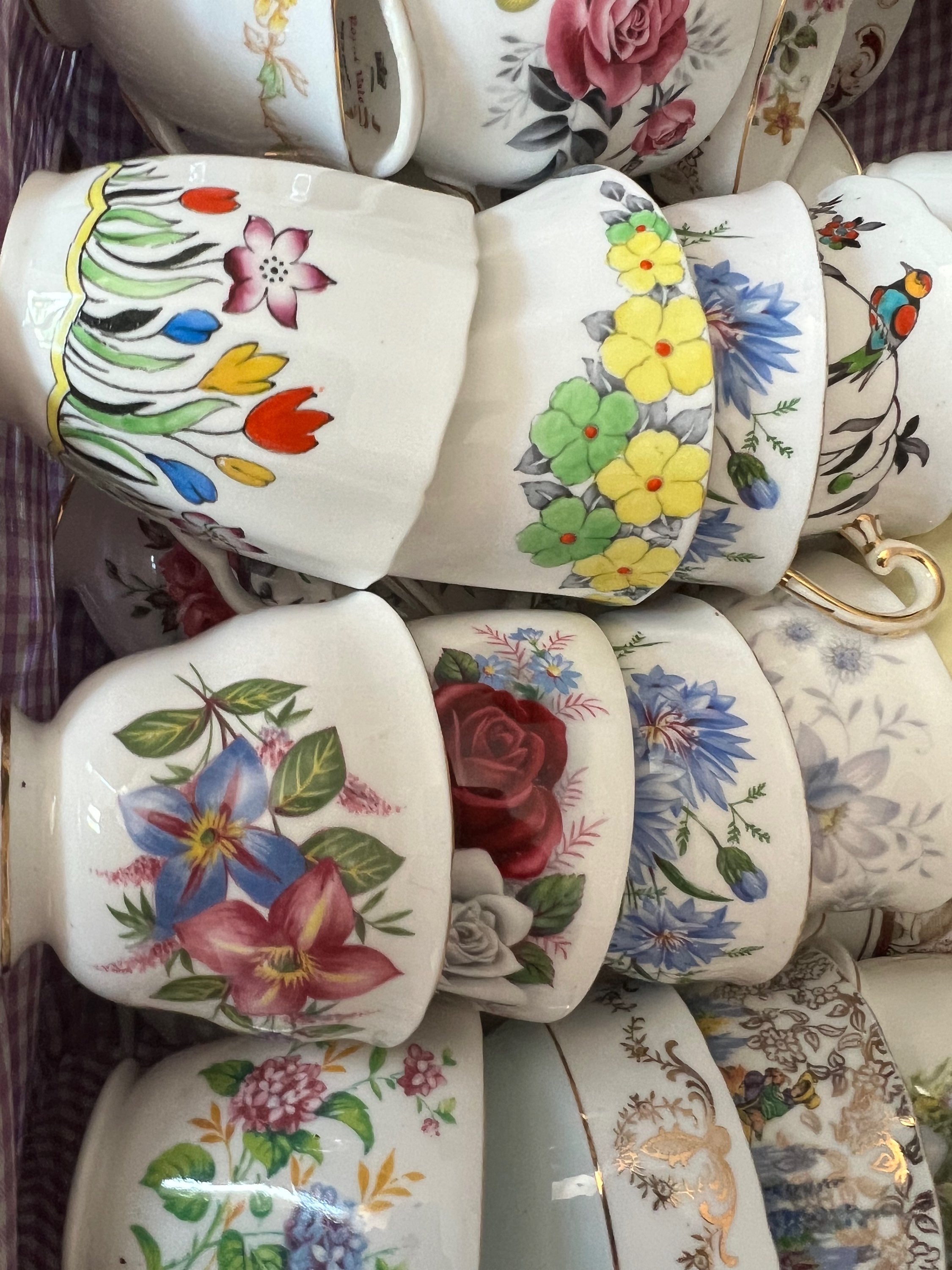 75 Vintage China Teacups. NO SAUCERS image 6