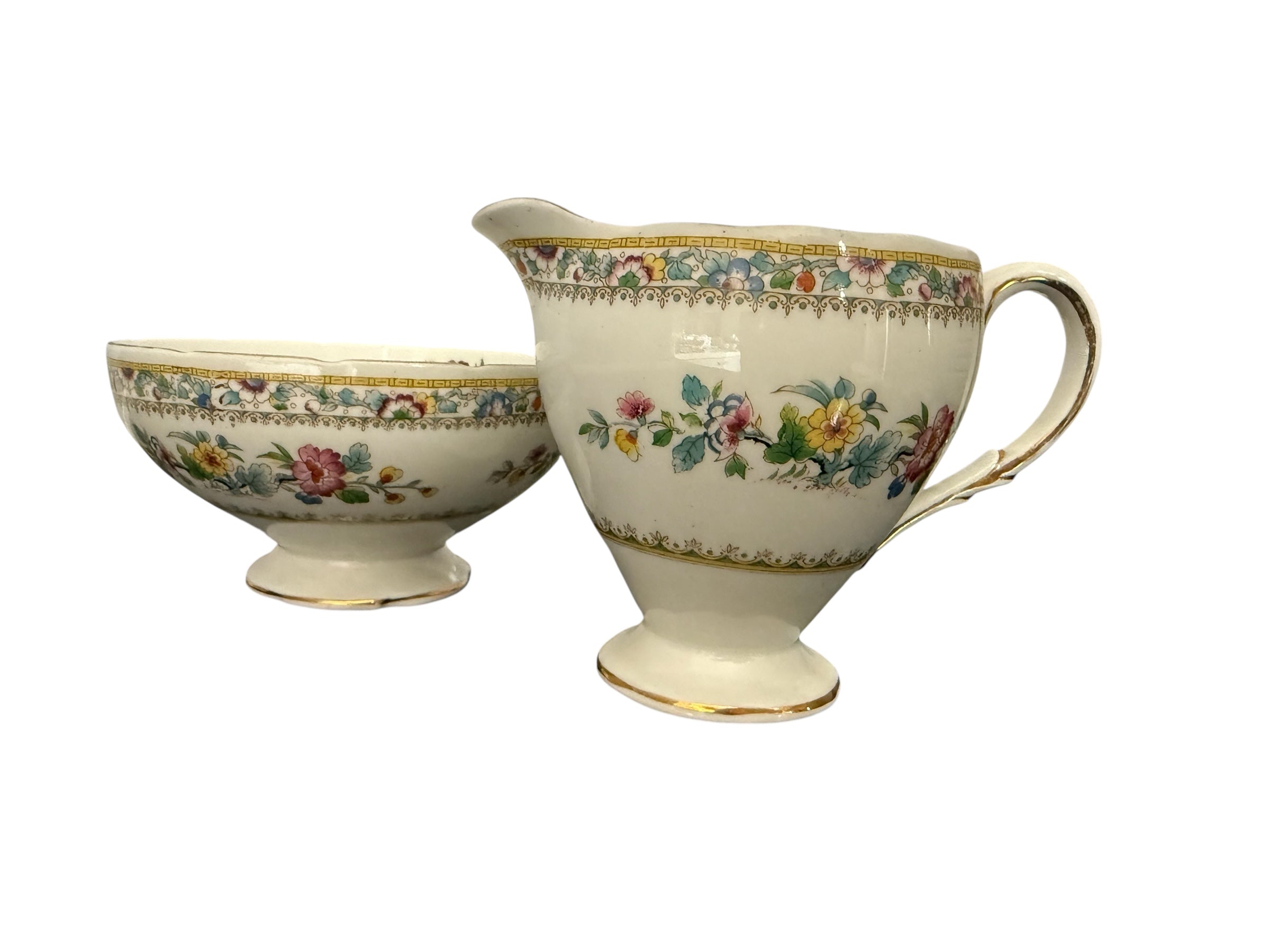 Vintage Bone China. Milk jug & sugar bowl image 3
