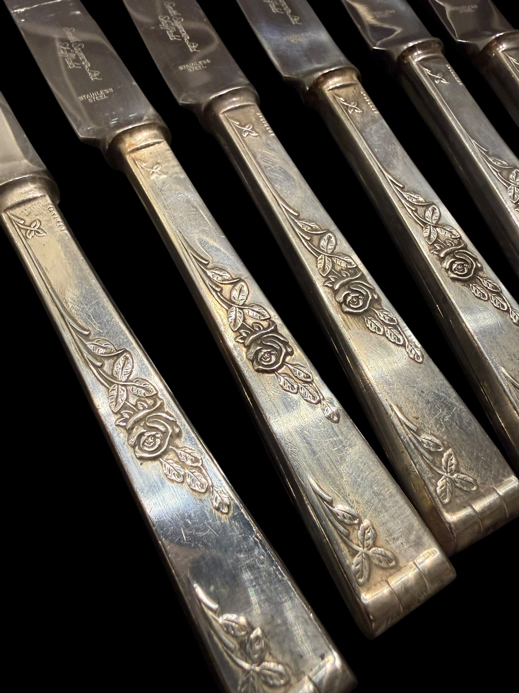 Smith Seymour of Sheffield Vintage Cutlery. Set 6 Knives image 5