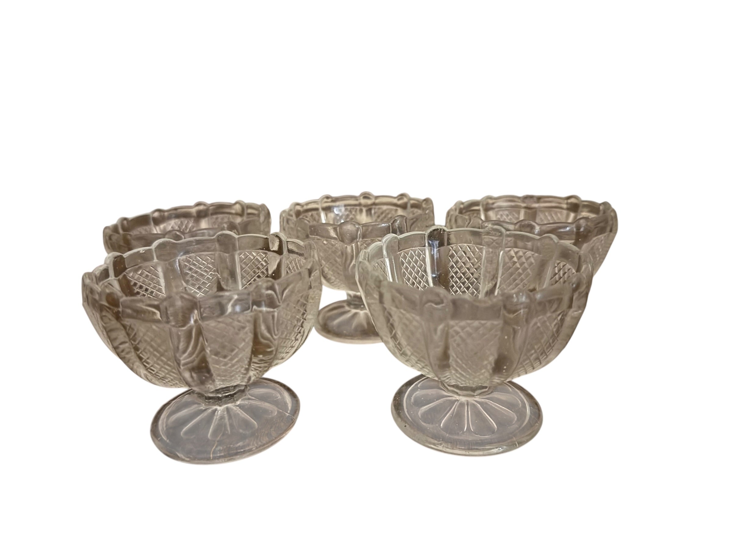 Set 5 Vintage Sundae dishes image 2