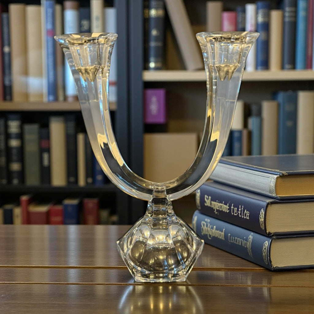 Large Glass Candle Stick image 0
