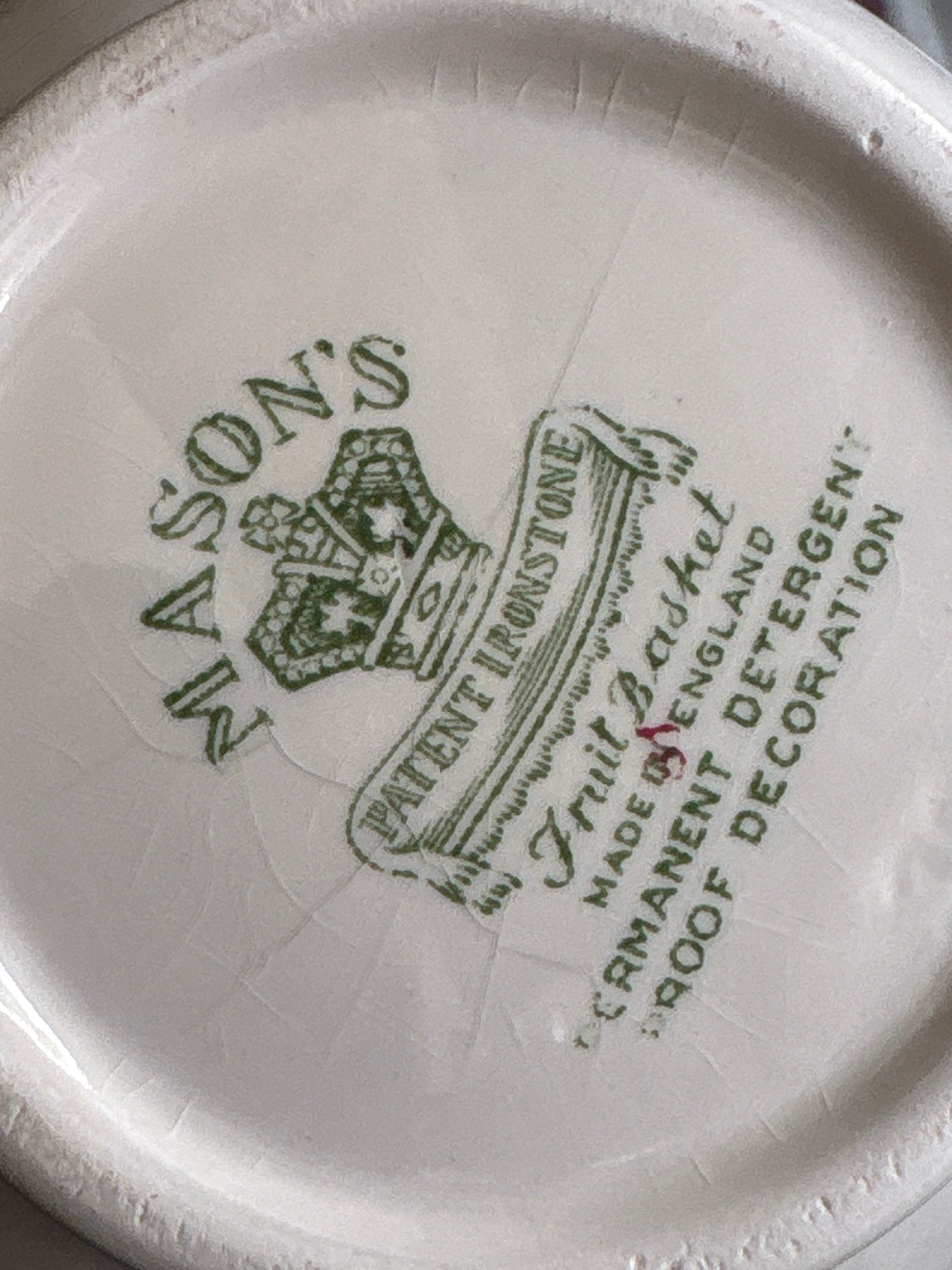 Masons Platter. ‘Fruit Basket’ Coffee Pot