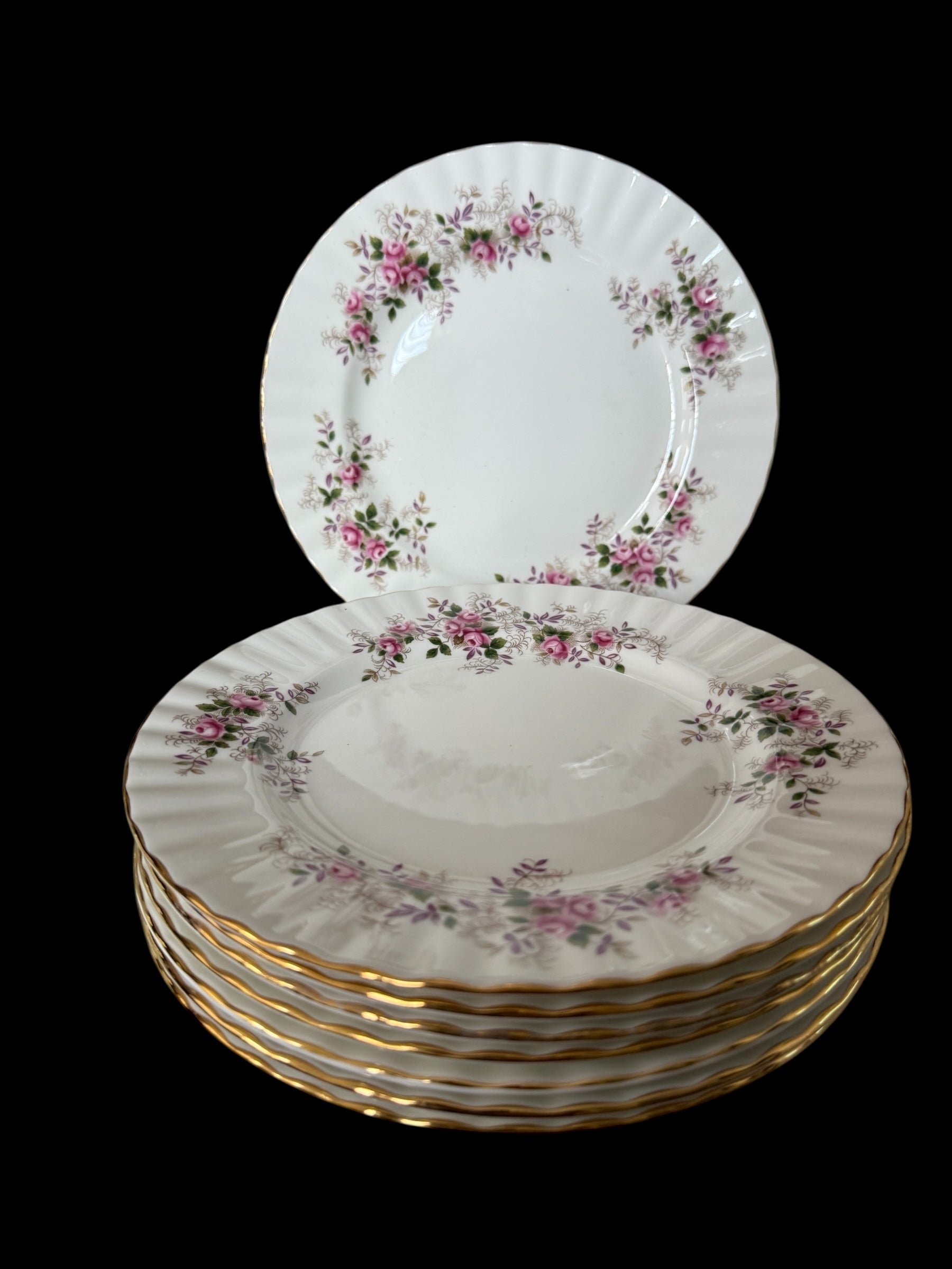 Royal Albert. Set 8 Lavender Rose. Dinner Plates image 0