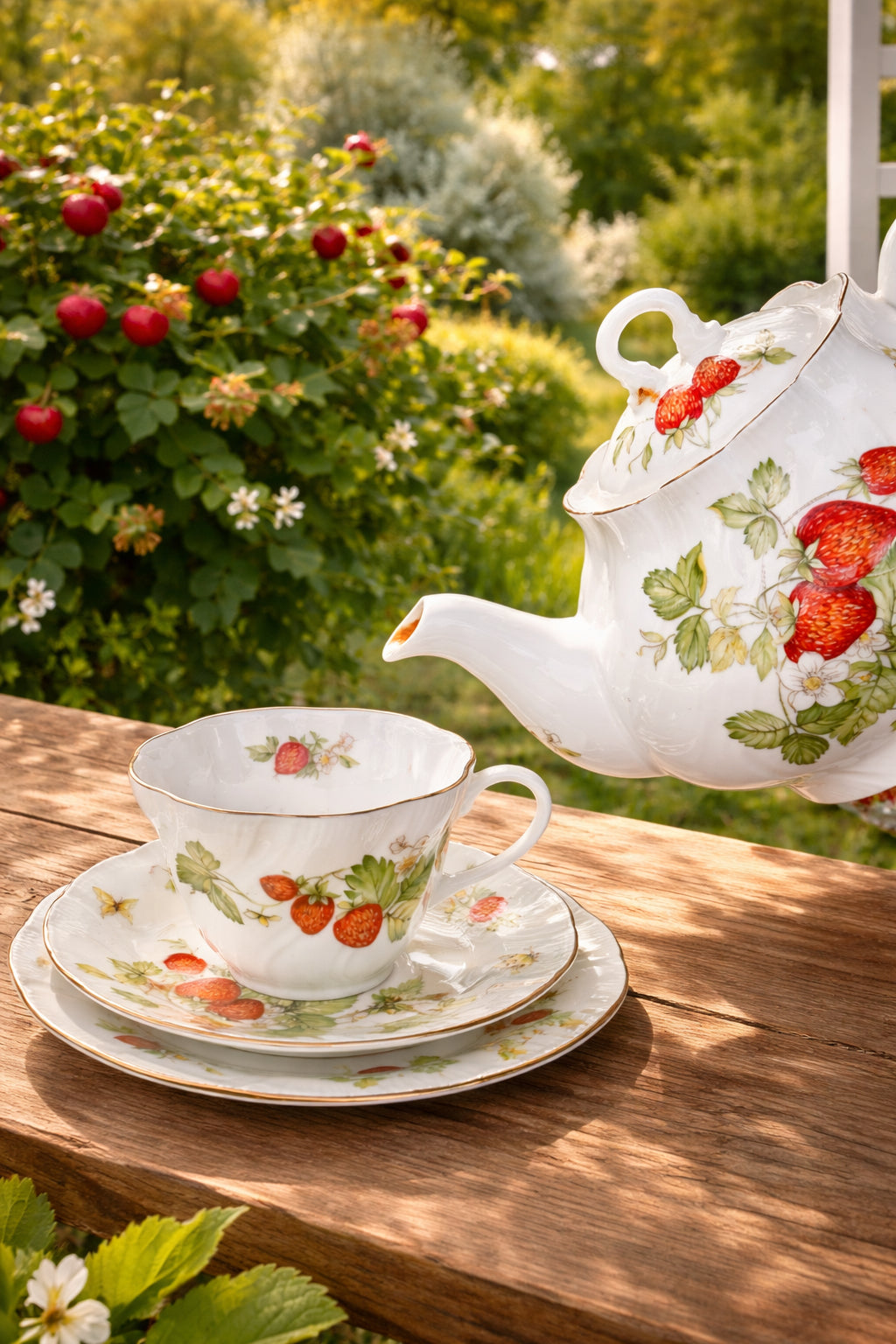 Ringtons “Virginia Strawberry” Teapot by Queens China  image 0